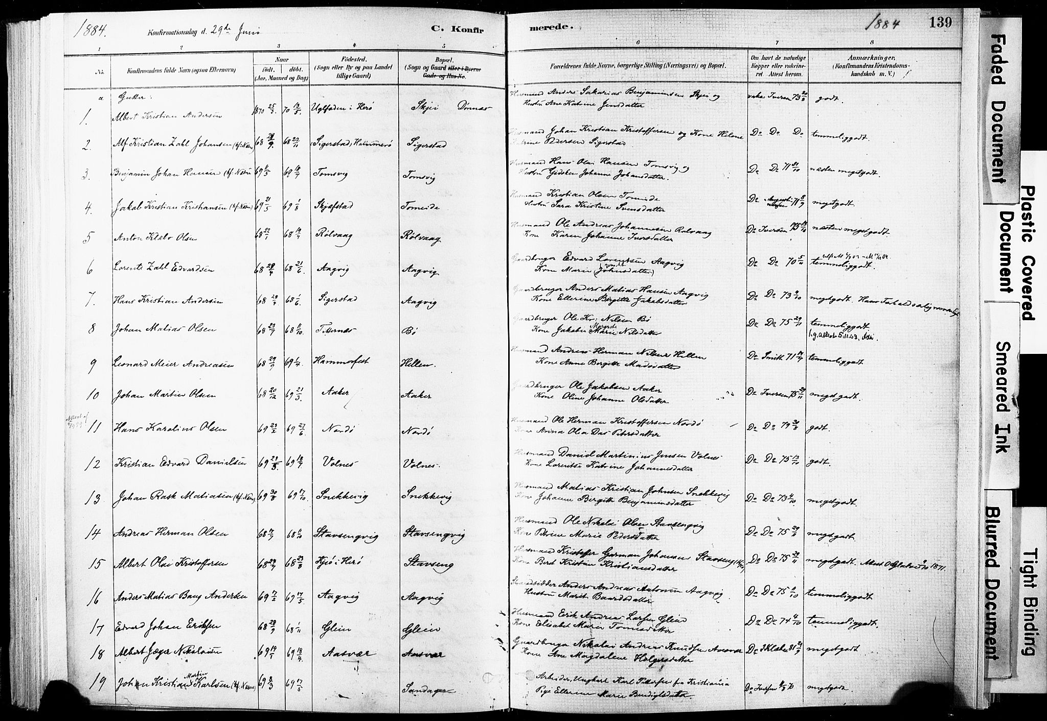 Ministerialprotokoller, klokkerbøker og fødselsregistre - Nordland, SAT/A-1459/835/L0525: Parish register (official) no. 835A03I, 1881-1910, p. 139