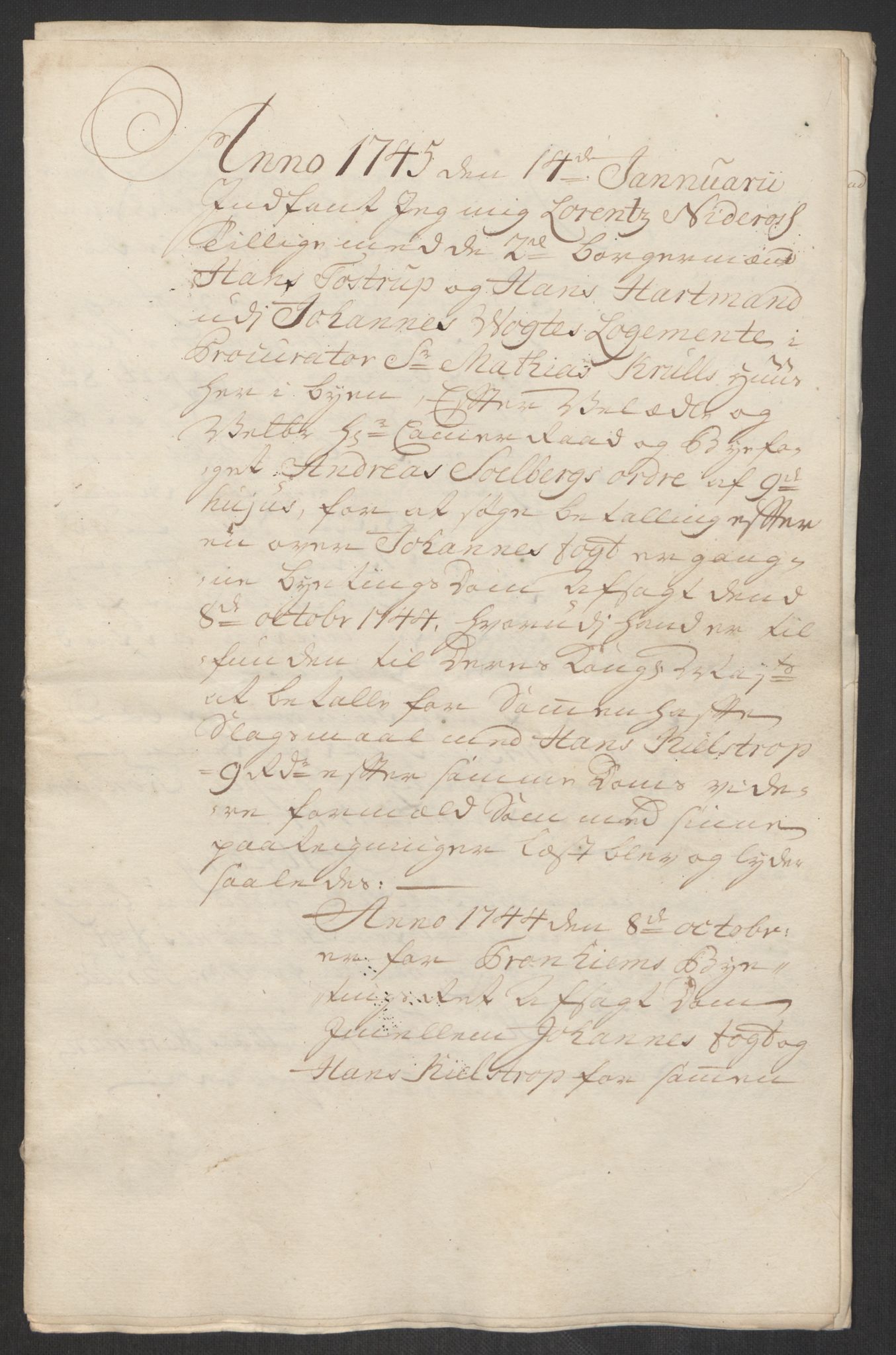 Rentekammeret inntil 1814, Reviderte regnskaper, Byregnskaper, AV/RA-EA-4066/R/Rs/L0541: [S22] Sikt og sakefall, 1743-1746, p. 244