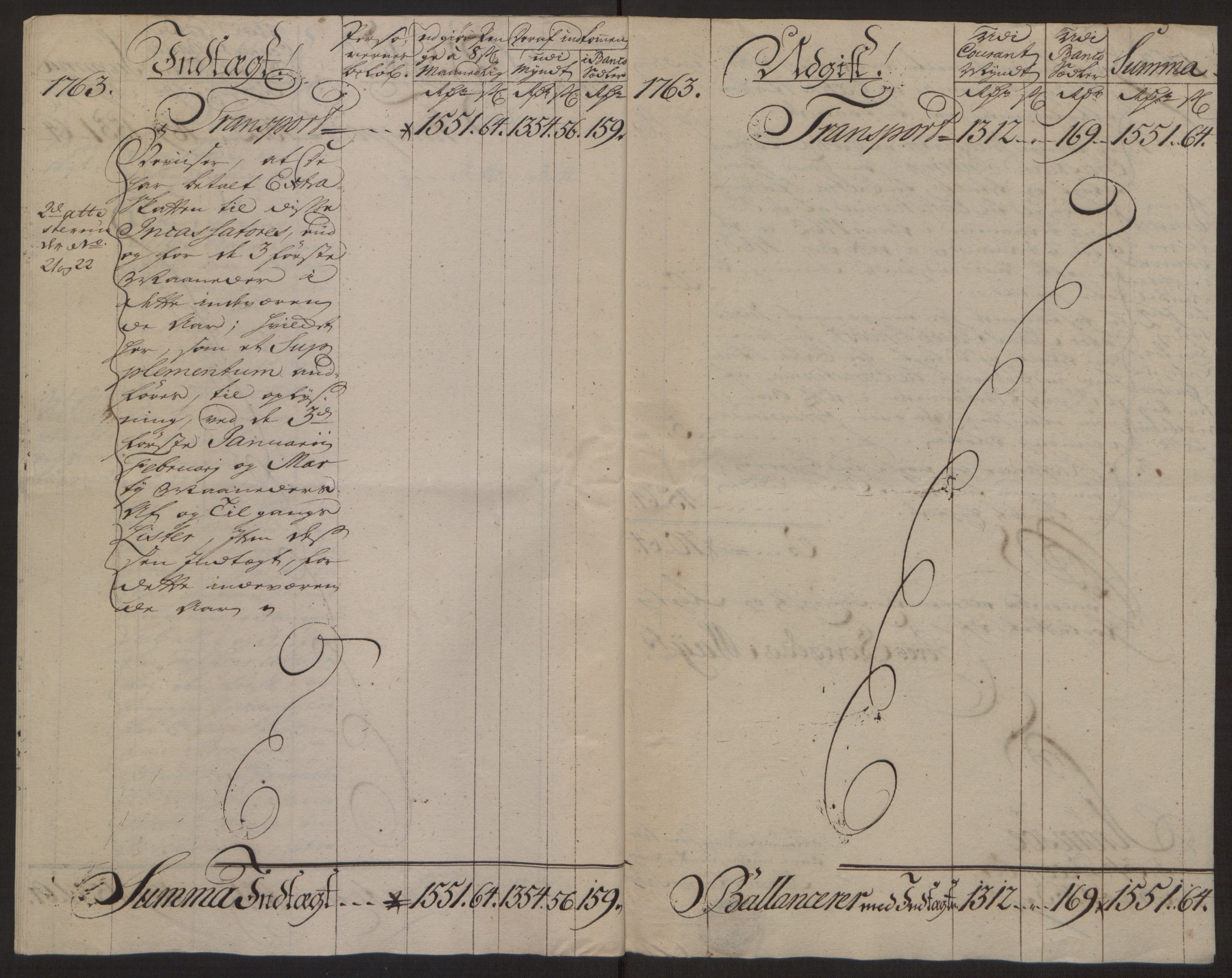 Rentekammeret inntil 1814, Reviderte regnskaper, Byregnskaper, AV/RA-EA-4066/R/Rg/L0144/0001: [G4] Kontribusjonsregnskap / Ekstraskatt, 1762-1767, p. 75