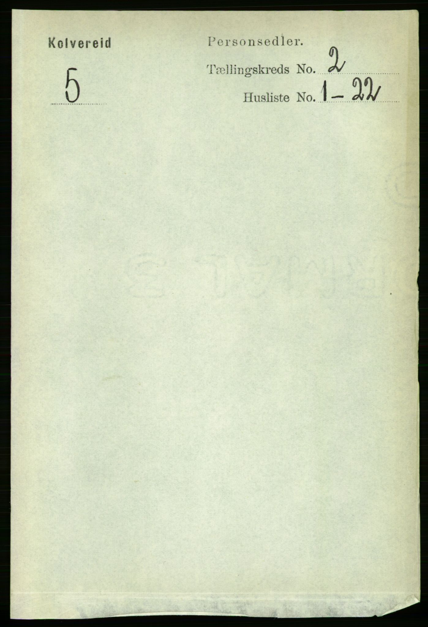 RA, 1891 census for 1752 Kolvereid, 1891, p. 332