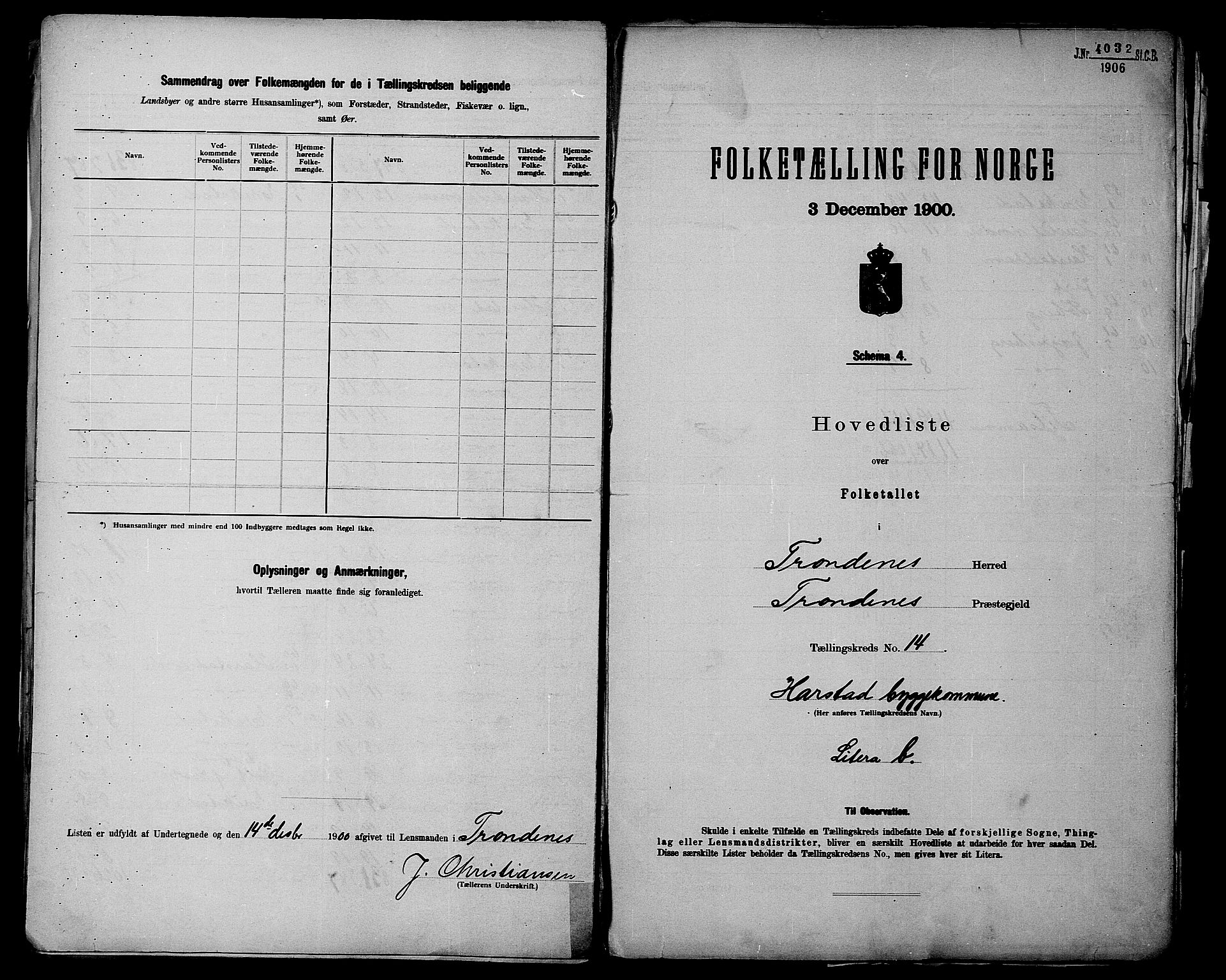 SATØ, 1900 census for Trondenes, 1900, p. 38