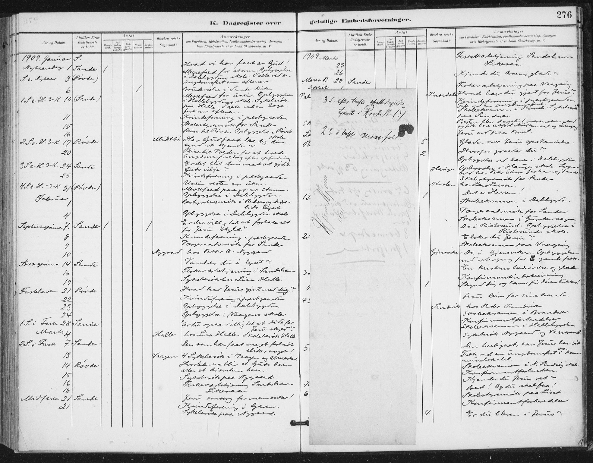 Ministerialprotokoller, klokkerbøker og fødselsregistre - Møre og Romsdal, AV/SAT-A-1454/503/L0038: Parish register (official) no. 503A06, 1901-1917, p. 276