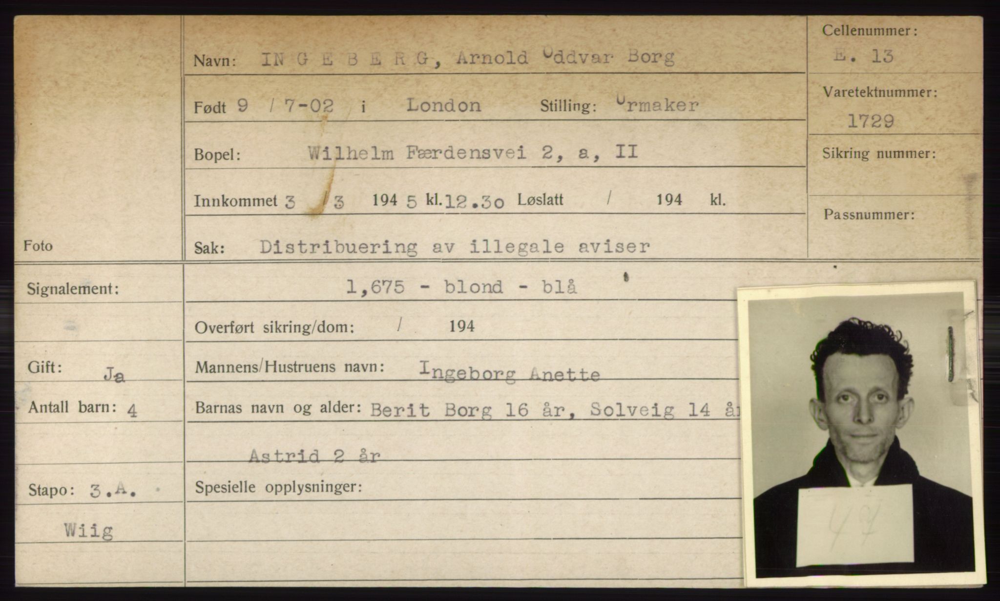 Statspolitiet - Hovedkontoret / Osloavdelingen, AV/RA-S-1329/C/Ck/Cke/L0003: Fangeregister; etternavn G - K, 1941-1945, p. 514
