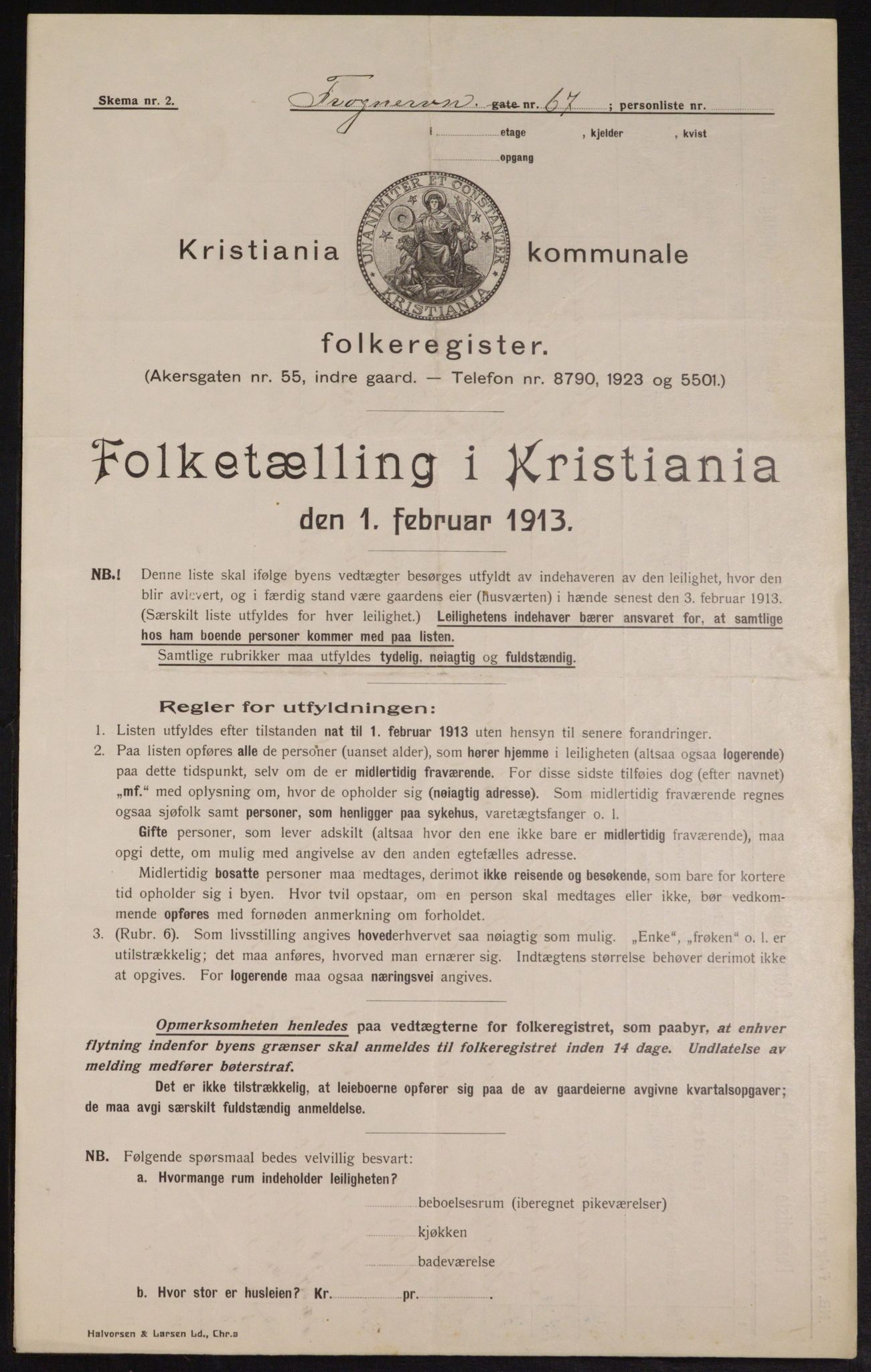 OBA, Municipal Census 1913 for Kristiania, 1913, p. 28082