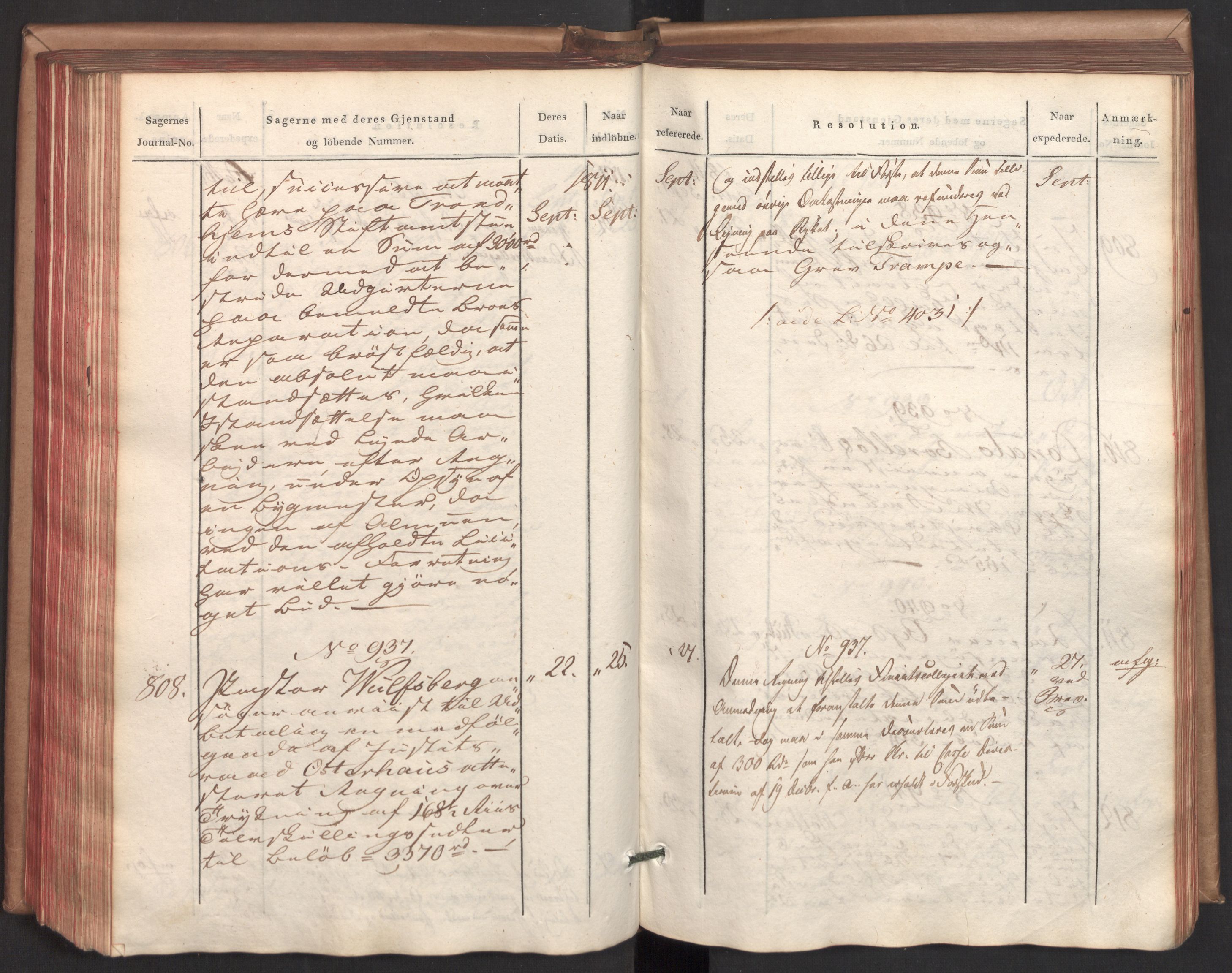 Stattholderembetet 1810-1814, 2. kontor (Kontor B), AV/RA-EA-5432/Ab/L0002: Referatprotokoll,  j.nr. 291-1001,  l.nr. 348-1179, 1811, p. 206