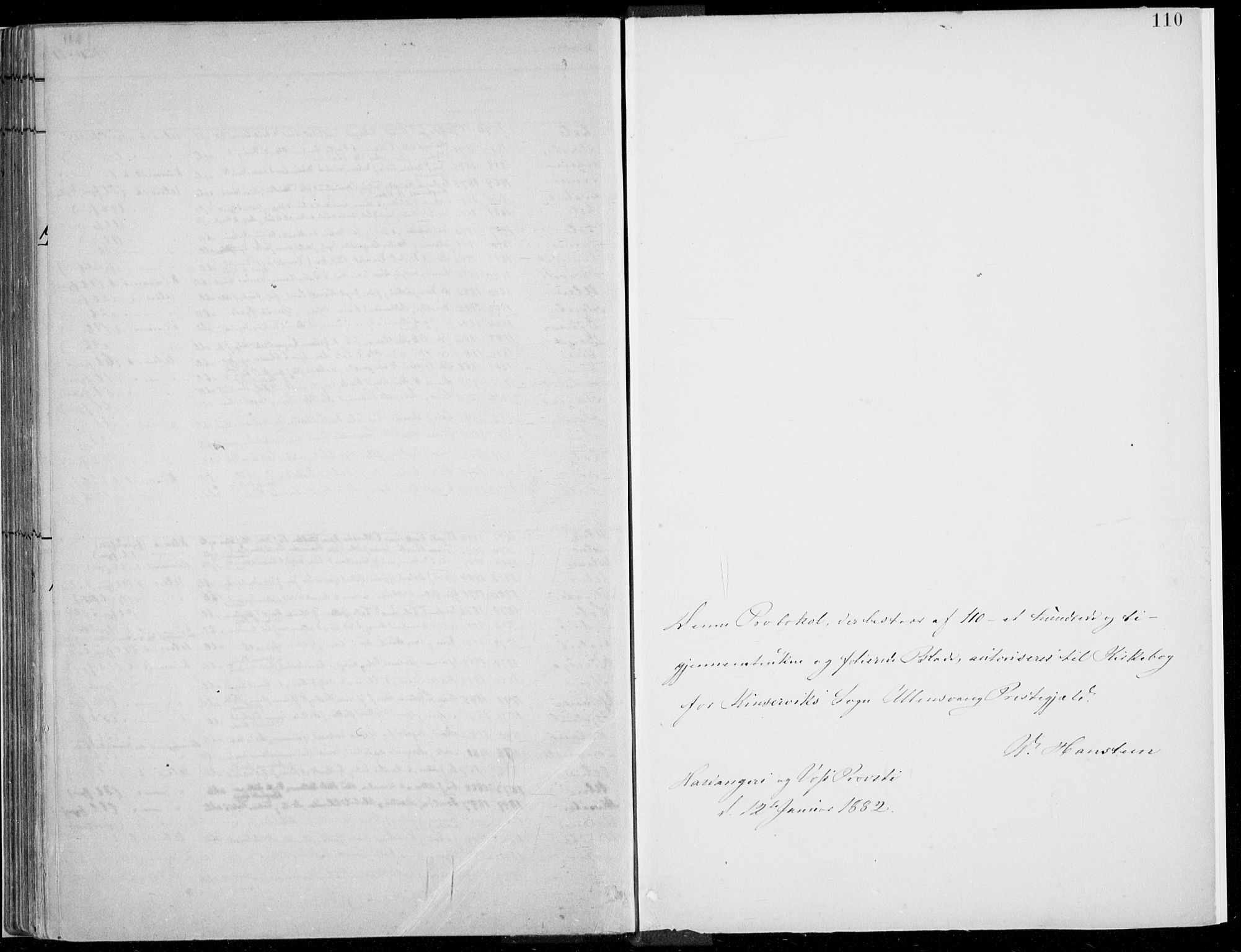 Ullensvang sokneprestembete, SAB/A-78701/H/Haa: Parish register (official) no. E  1, 1882-1921, p. 110