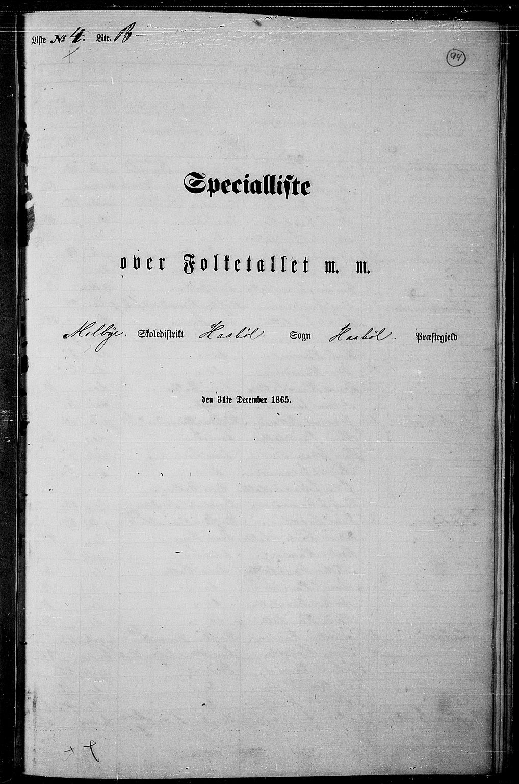 RA, 1865 census for Hobøl, 1865, p. 80