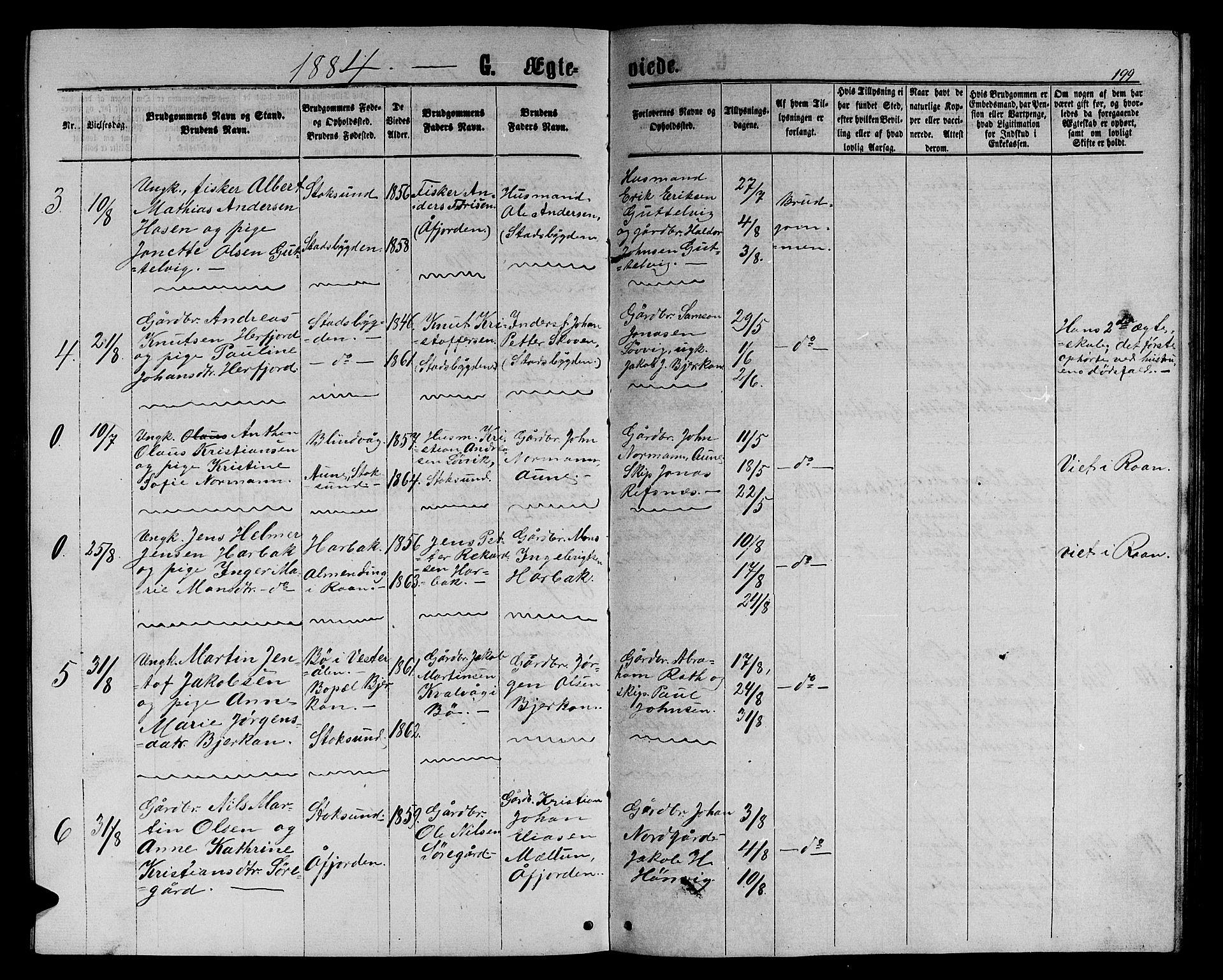 Ministerialprotokoller, klokkerbøker og fødselsregistre - Sør-Trøndelag, SAT/A-1456/656/L0695: Parish register (copy) no. 656C01, 1867-1889, p. 199