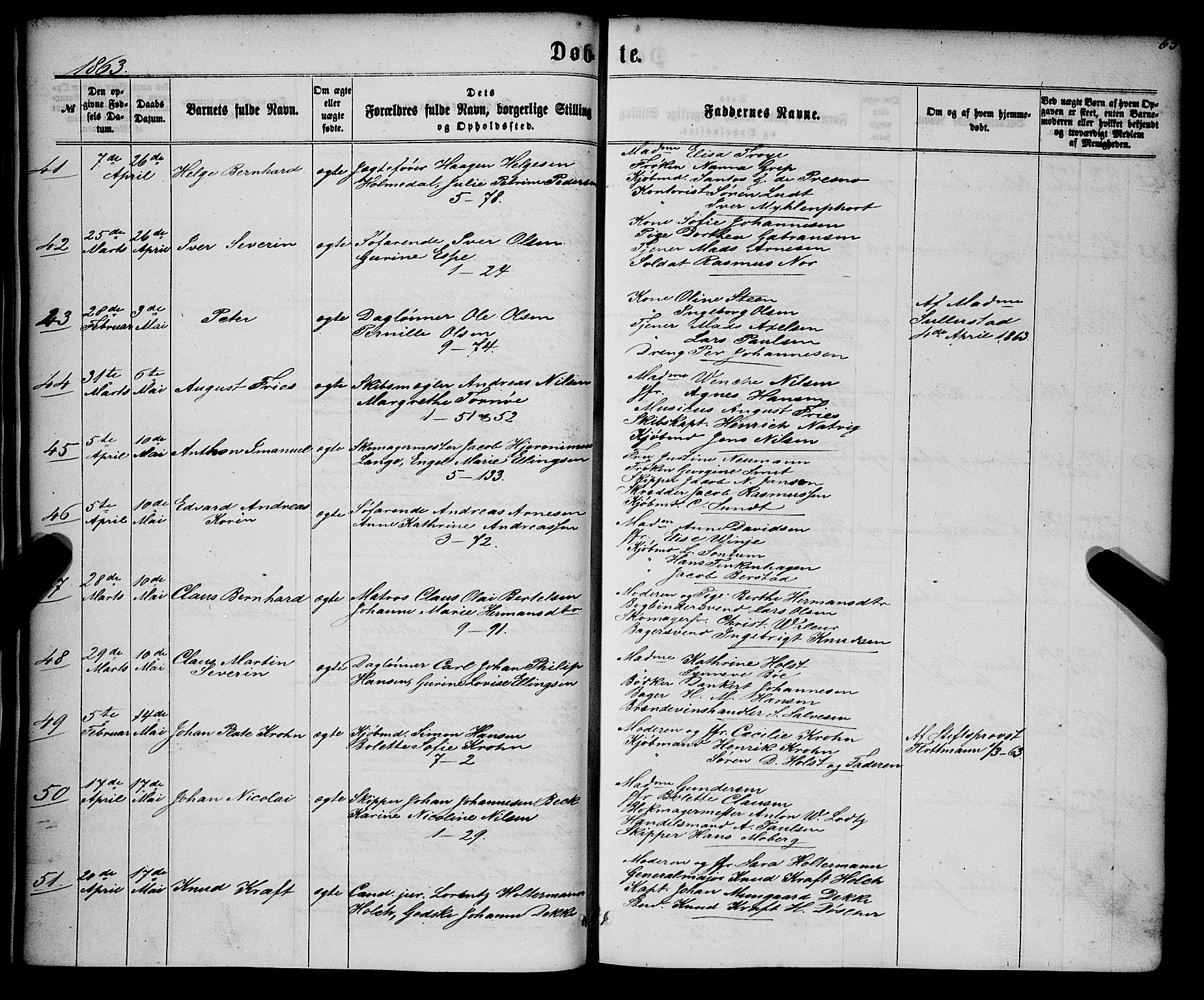 Nykirken Sokneprestembete, SAB/A-77101/H/Haa/L0015: Parish register (official) no. B 2, 1858-1869, p. 65
