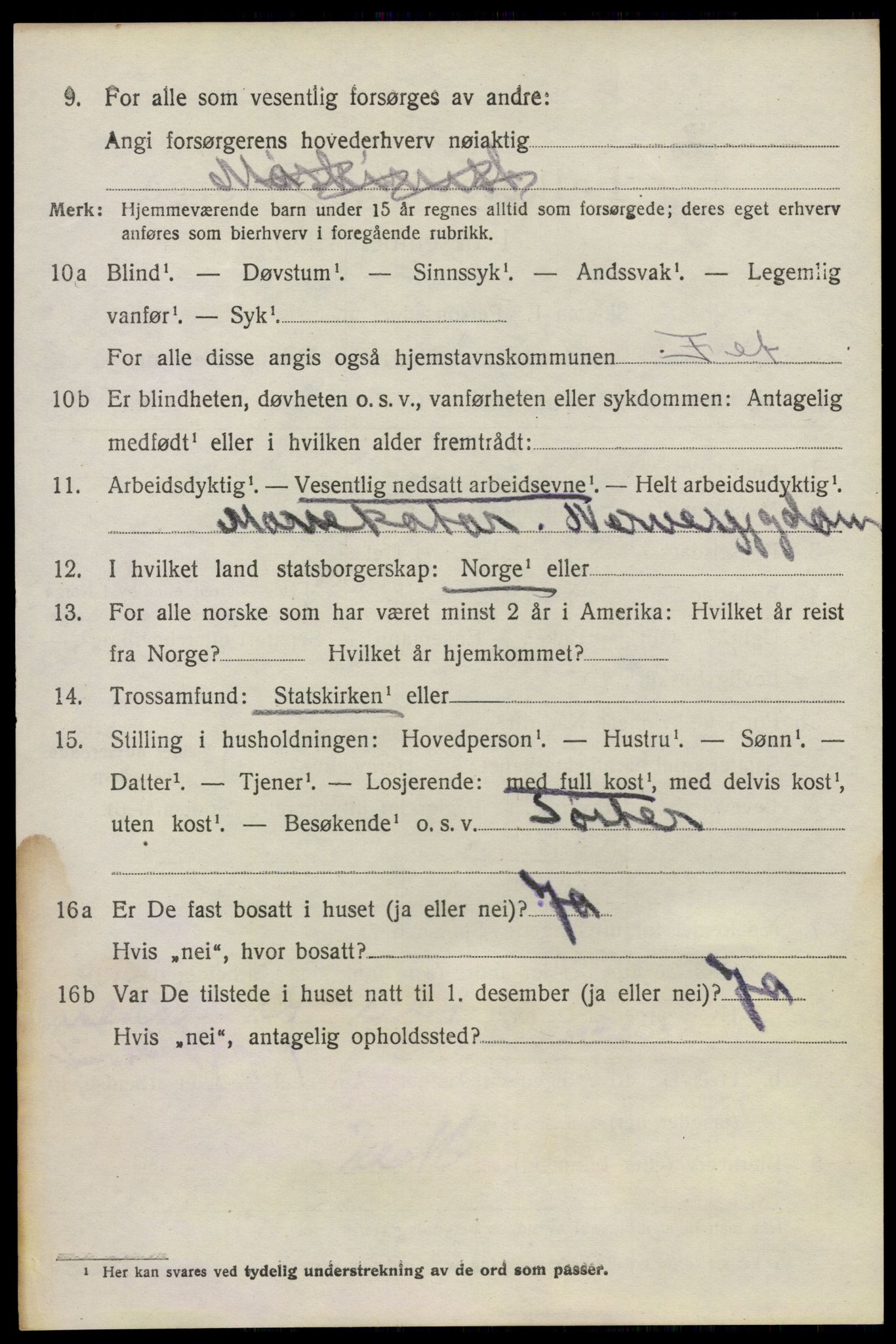 SAO, 1920 census for Fet, 1920, p. 8989