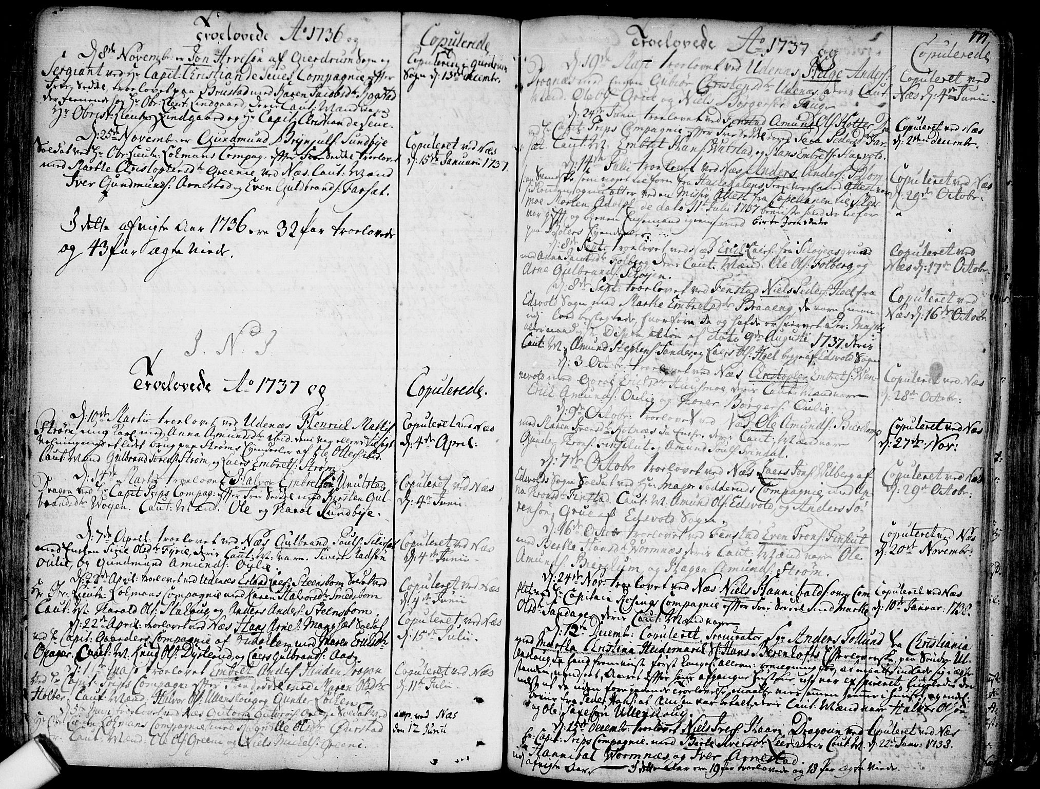 Nes prestekontor Kirkebøker, SAO/A-10410/F/Fa/L0003: Parish register (official) no. I 3, 1734-1781, p. 171