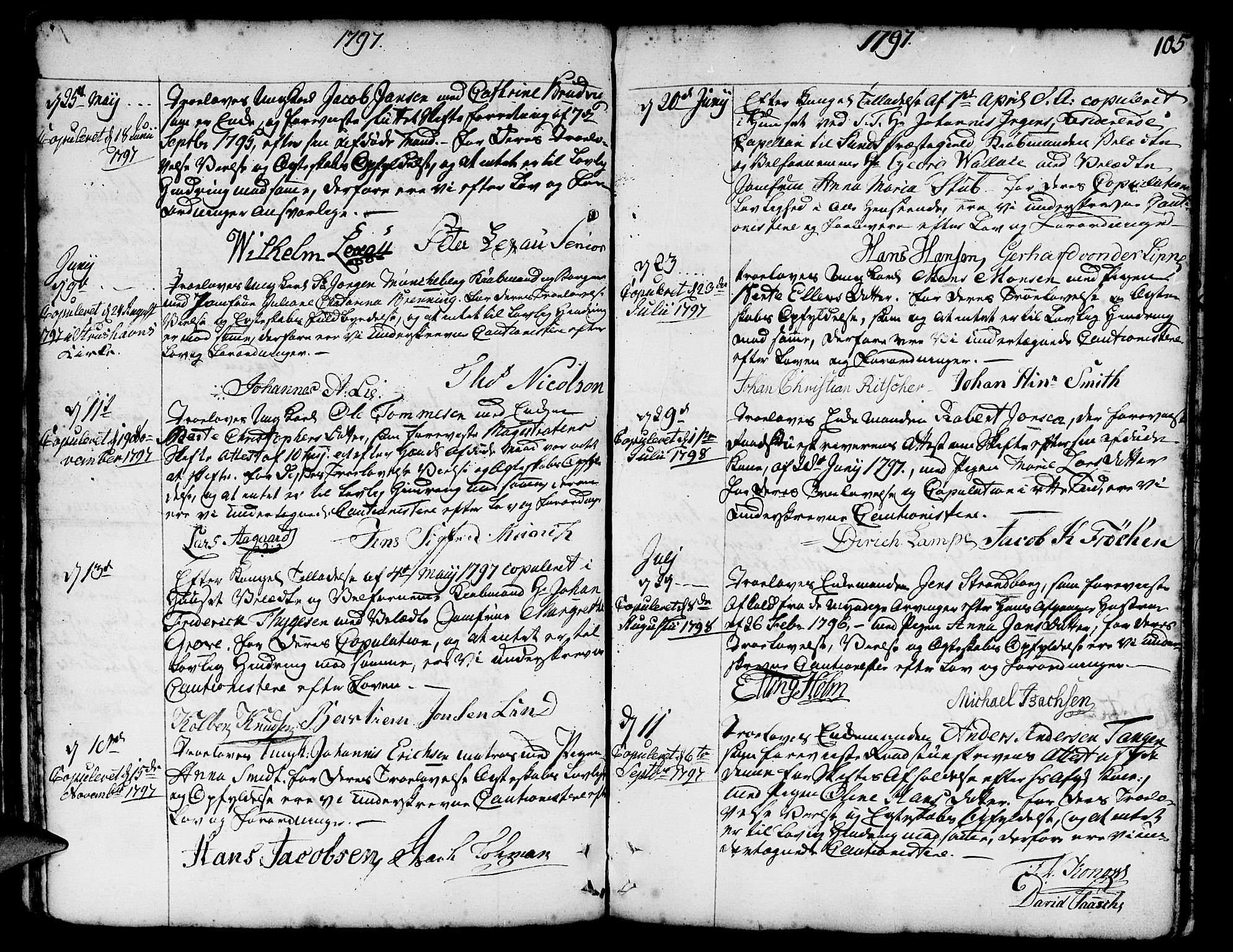 Nykirken Sokneprestembete, SAB/A-77101/H/Haa/L0008: Parish register (official) no. A 8, 1776-1814, p. 105