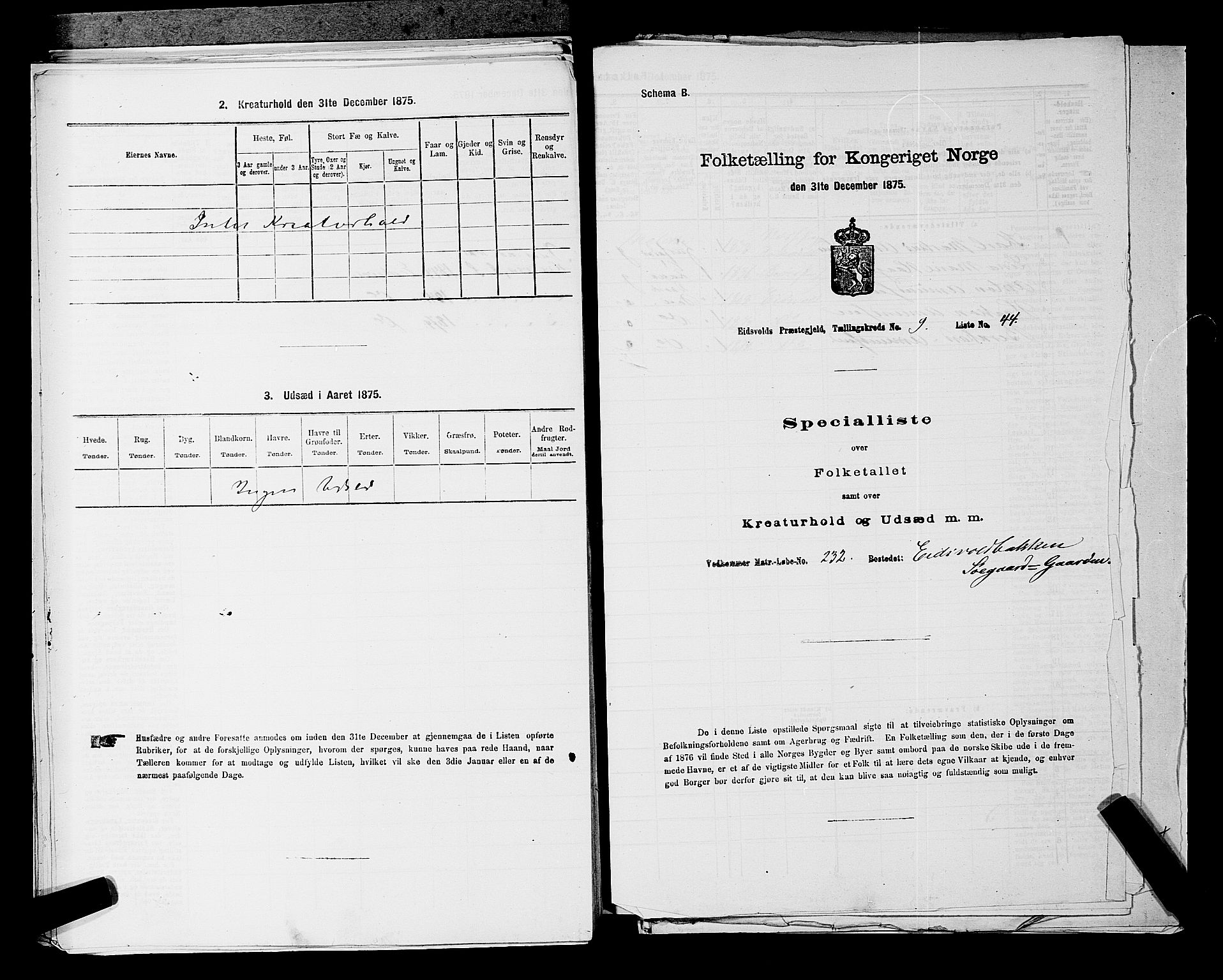 RA, 1875 census for 0237P Eidsvoll, 1875, p. 1453