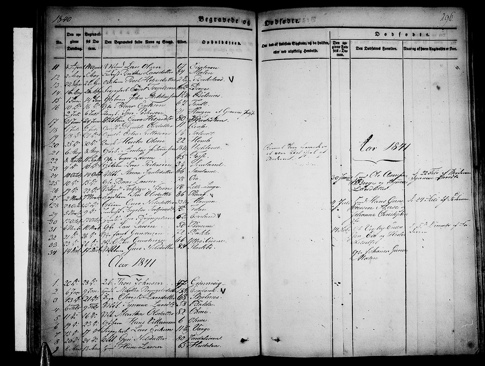 Strandebarm sokneprestembete, SAB/A-78401/H/Haa: Parish register (official) no. A 6, 1826-1843, p. 296