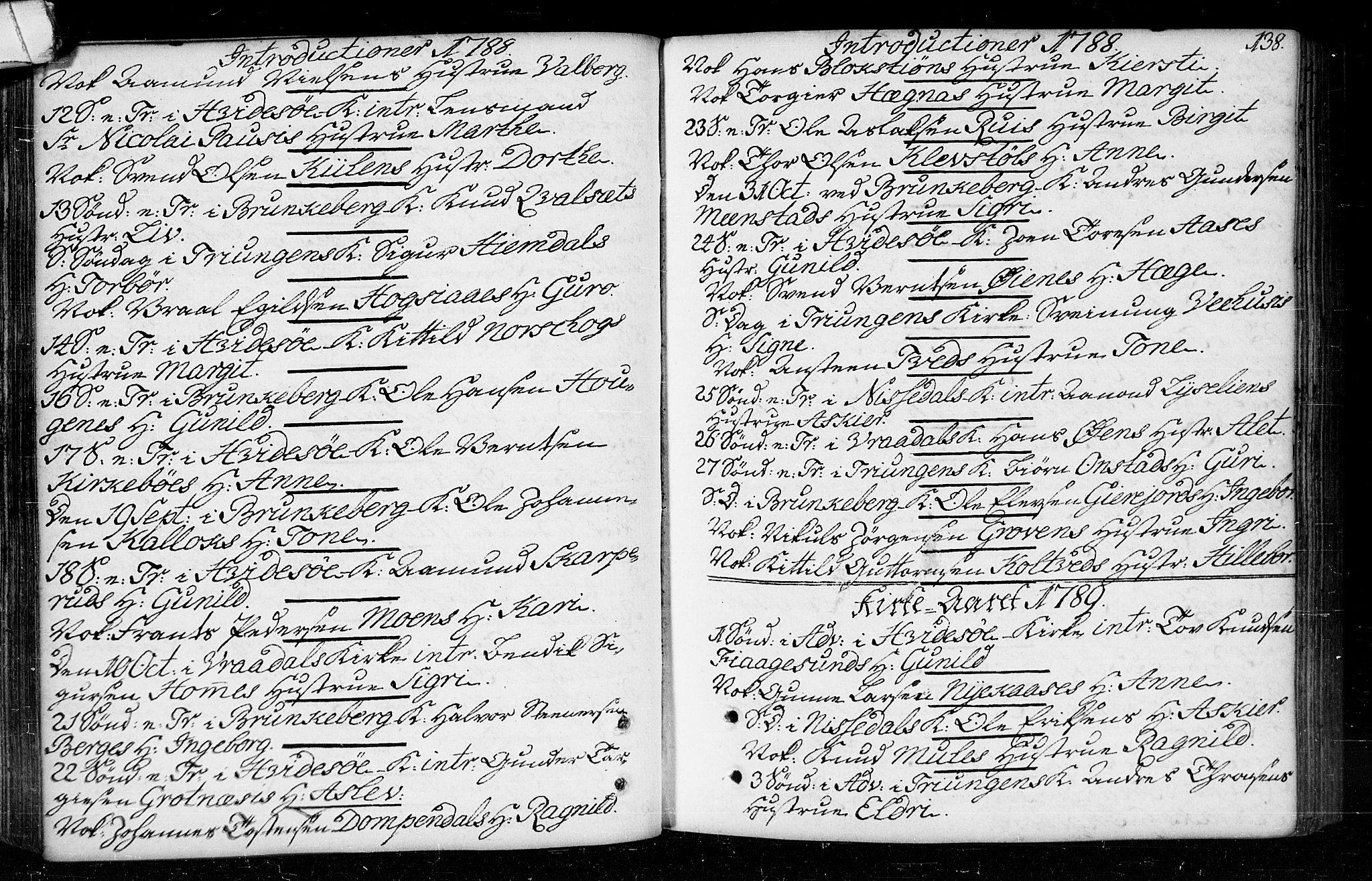 Kviteseid kirkebøker, AV/SAKO-A-276/F/Fa/L0003: Parish register (official) no. I 3, 1787-1799, p. 138