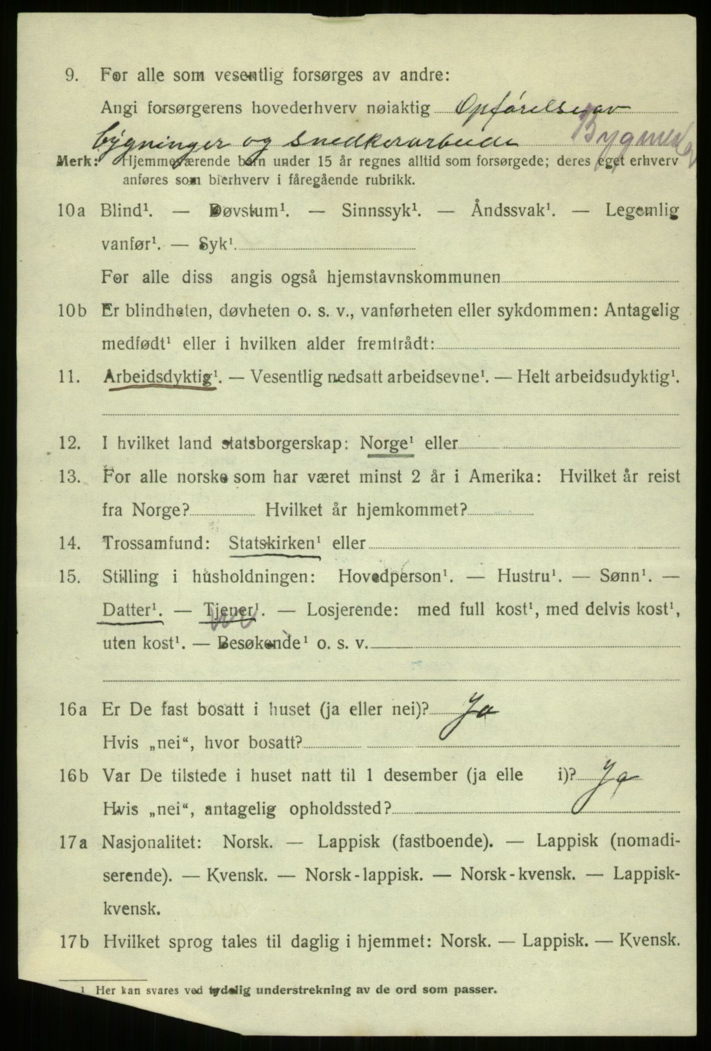 SATØ, 1920 census for Tromsø, 1920, p. 18704