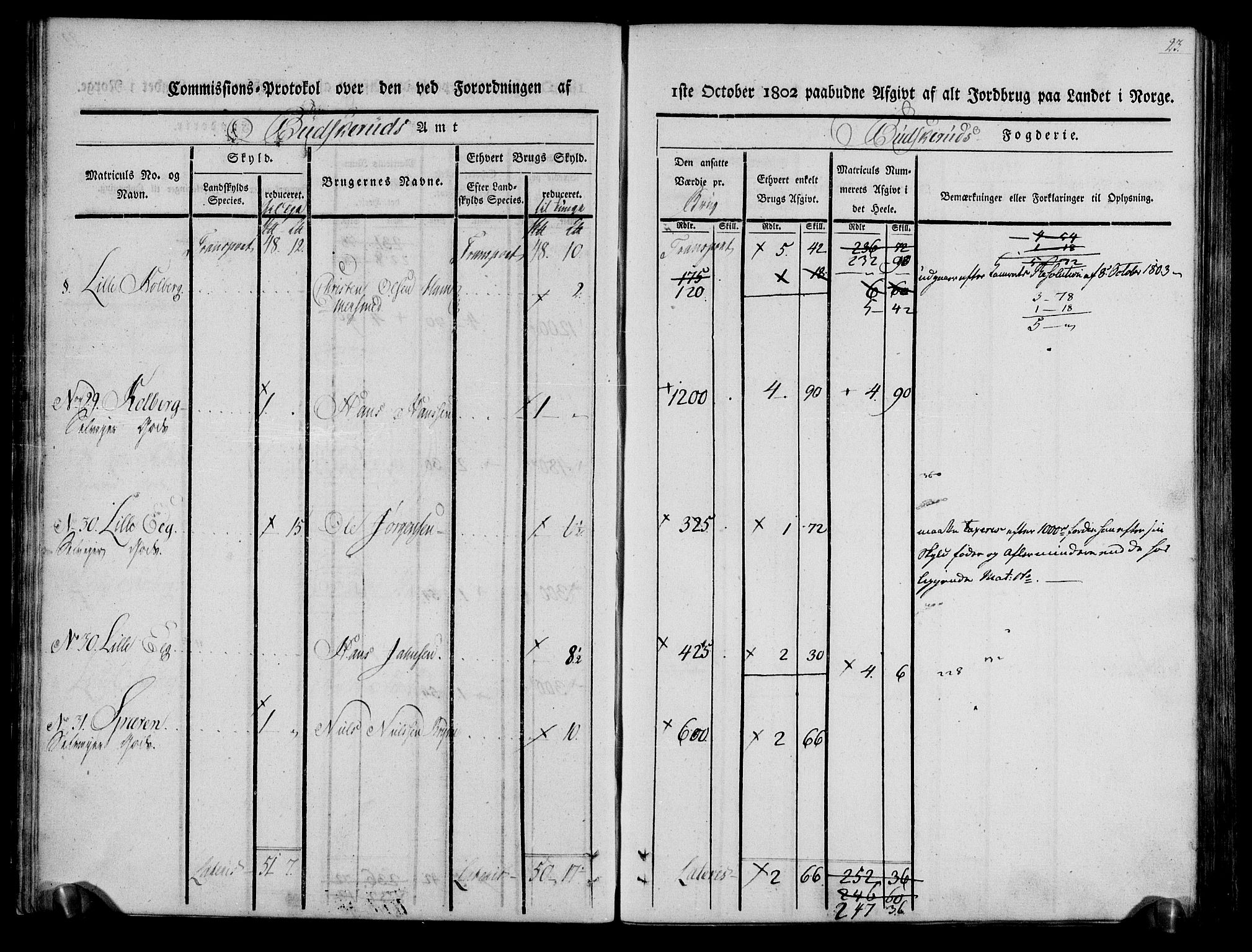 Rentekammeret inntil 1814, Realistisk ordnet avdeling, RA/EA-4070/N/Ne/Nea/L0061: Buskerud fogderi. Kommisjonsprotokoll for Eiker prestegjeld, 1803, p. 24