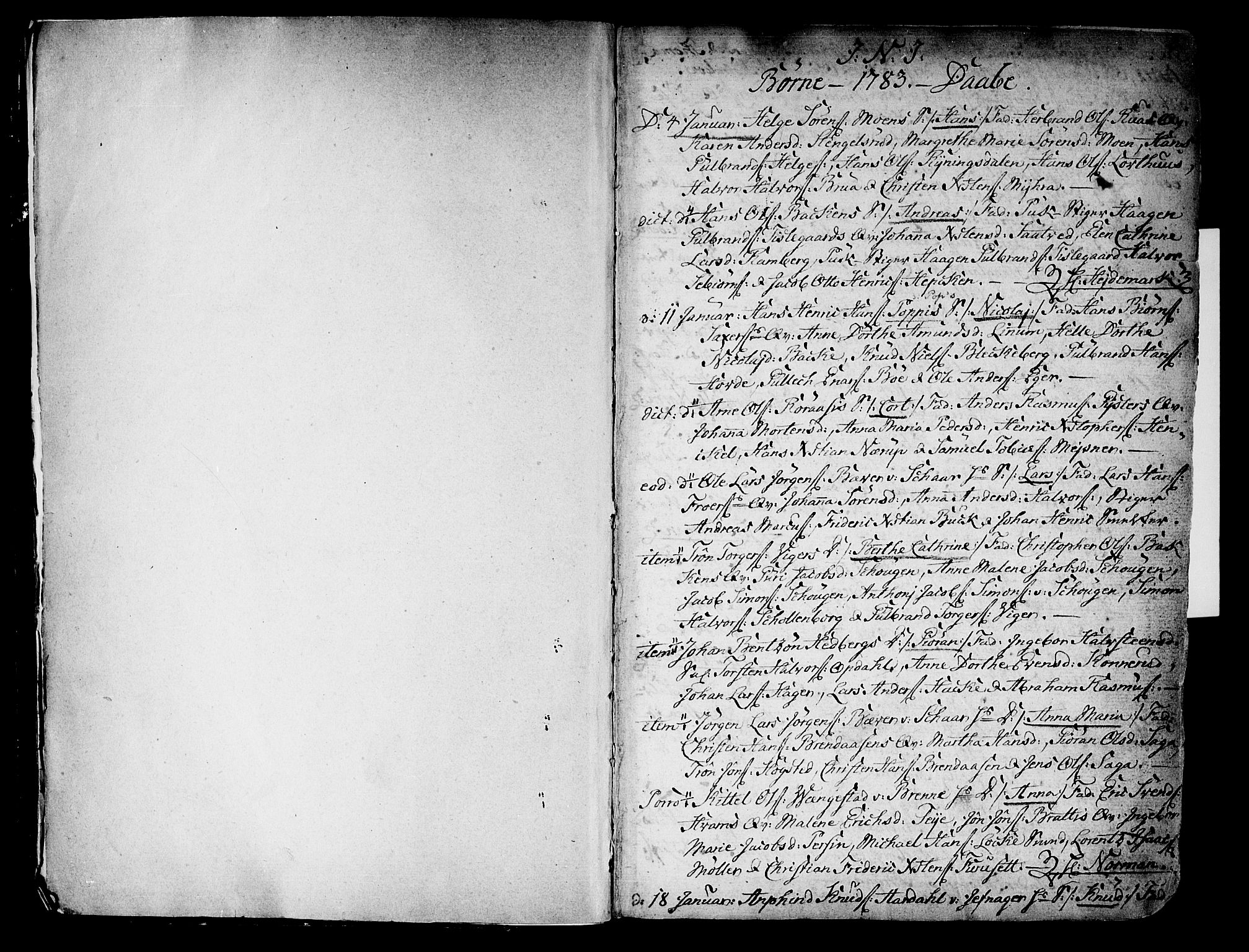 Kongsberg kirkebøker, AV/SAKO-A-22/F/Fa/L0006: Parish register (official) no. I 6, 1783-1797, p. 2
