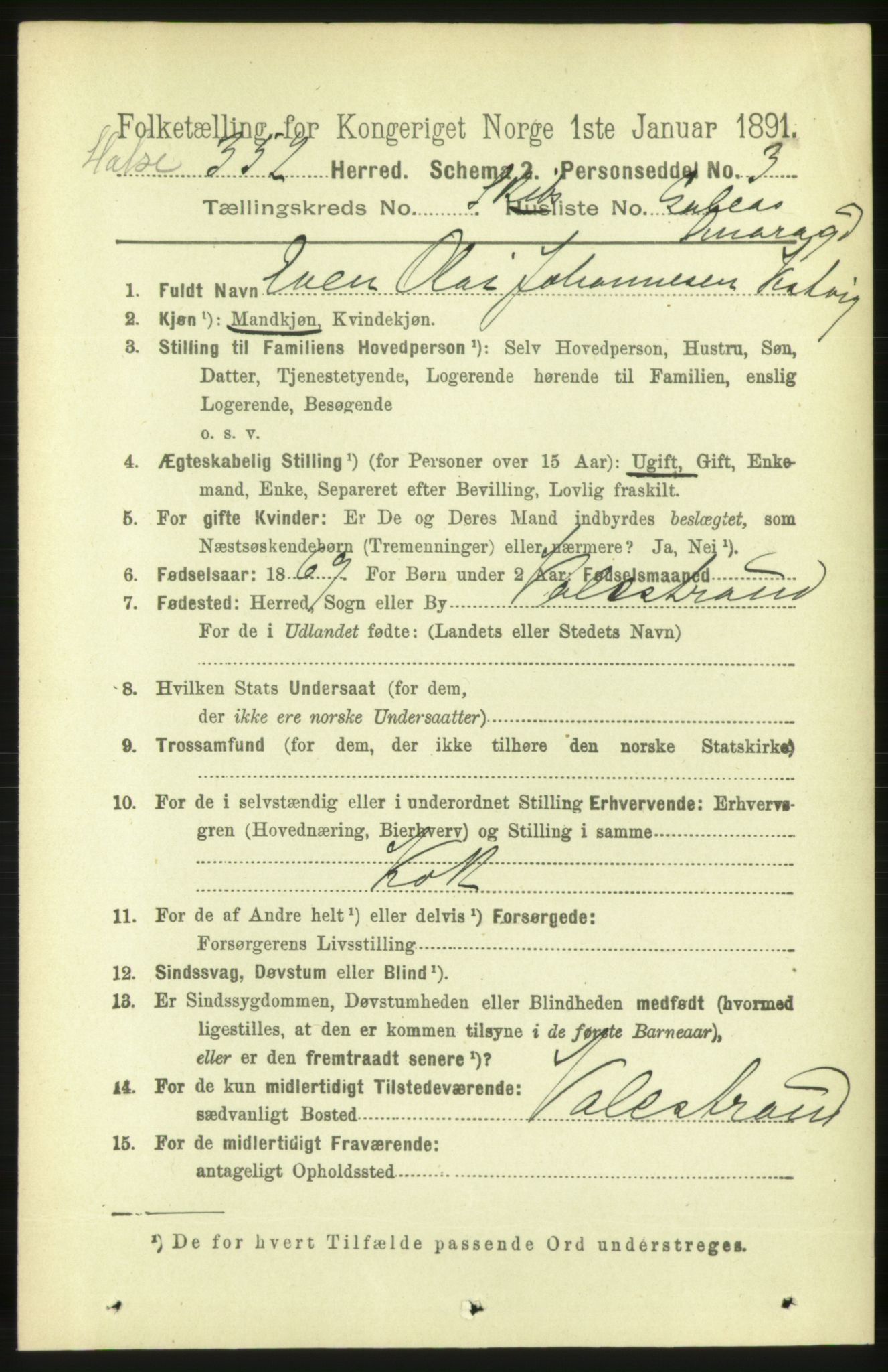 RA, 1891 census for 1571 Halsa, 1891, p. 1862