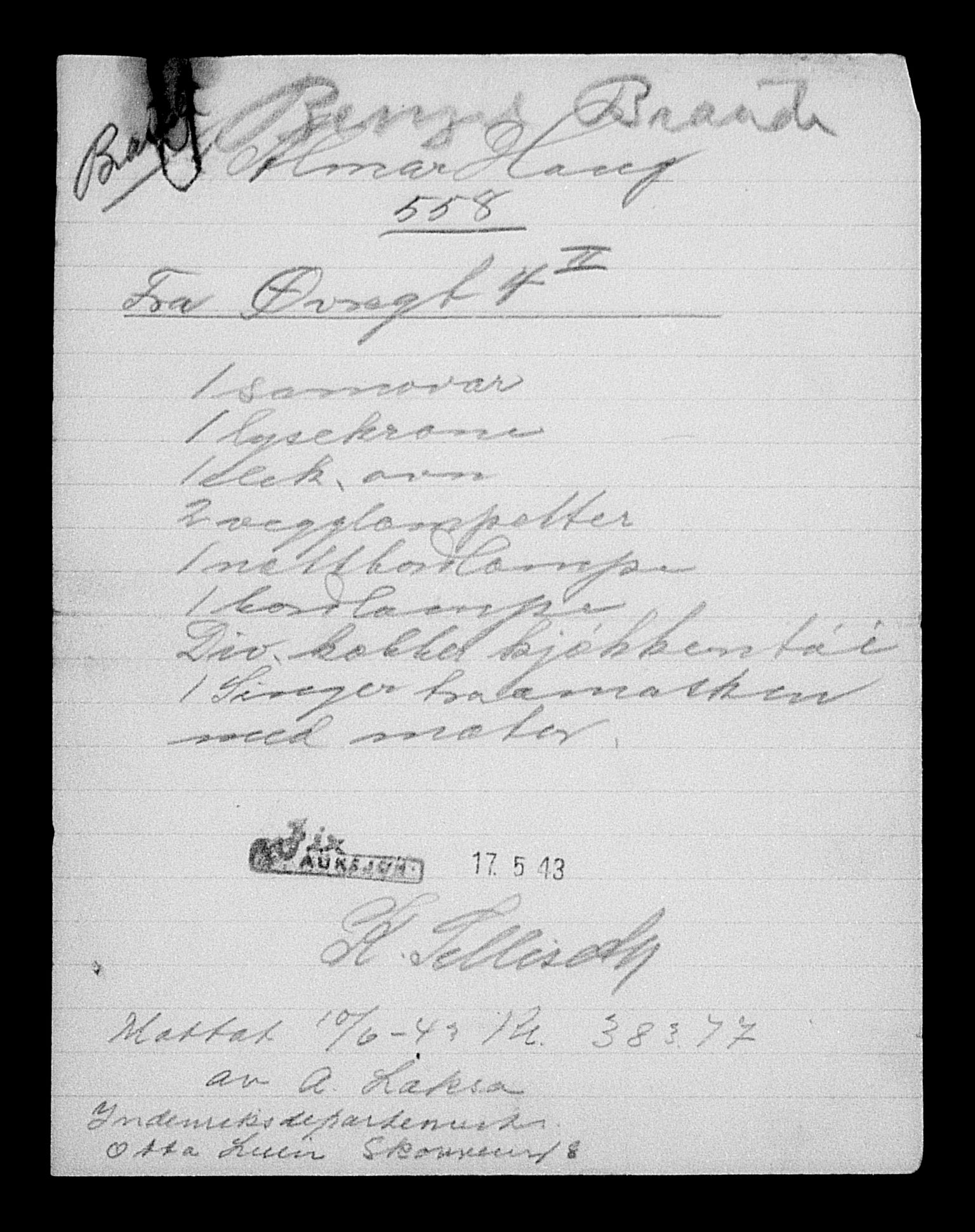 Justisdepartementet, Tilbakeføringskontoret for inndratte formuer, AV/RA-S-1564/H/Hc/Hcc/L0927: --, 1945-1947, p. 476