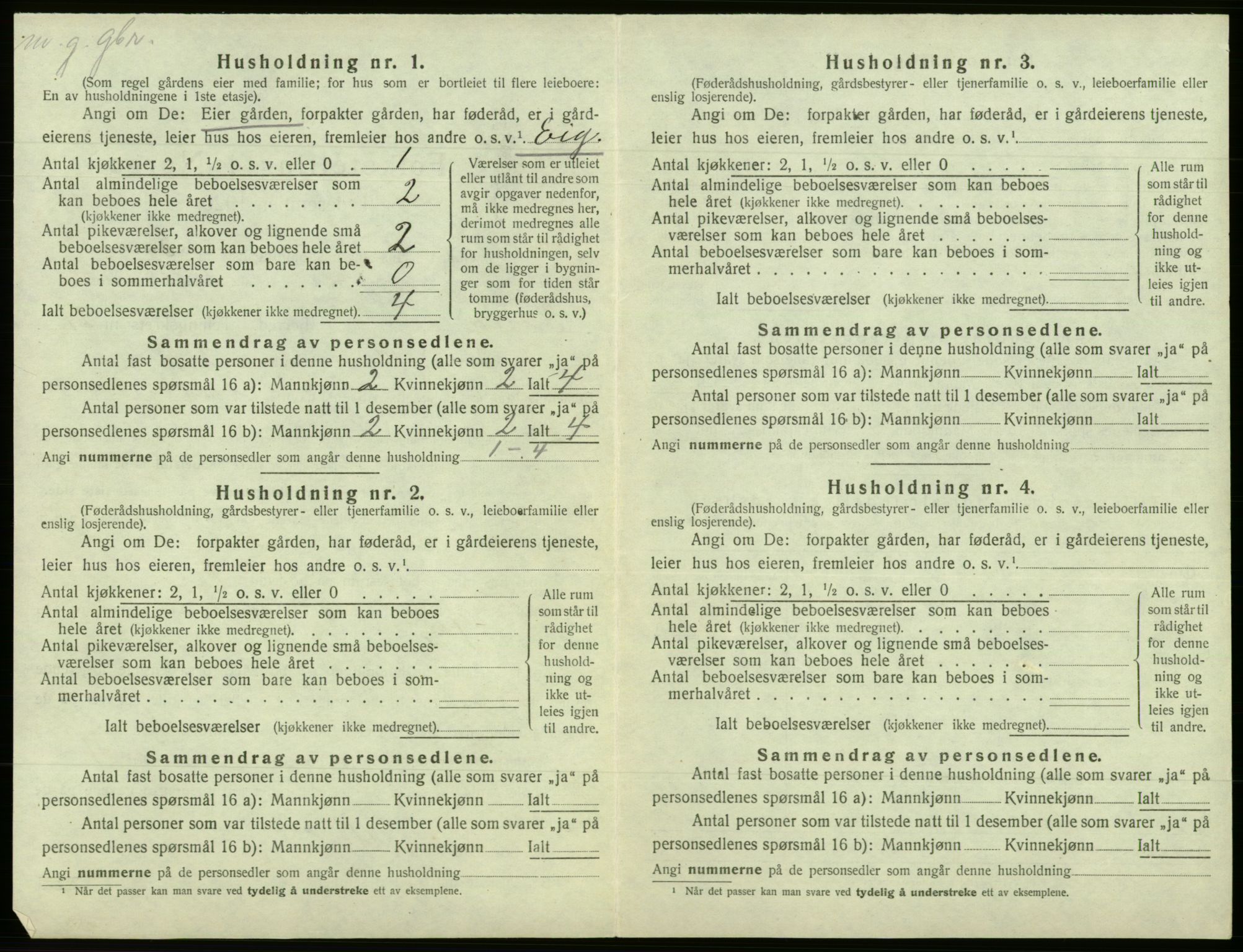 SAB, 1920 census for Fana, 1920, p. 3051