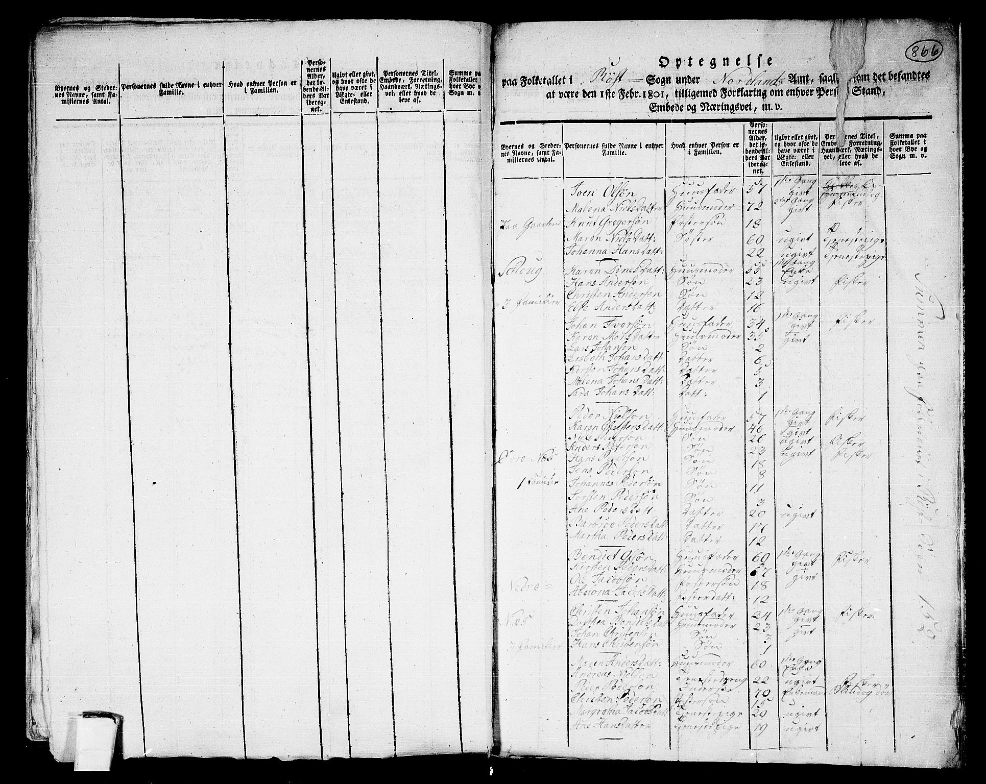 RA, 1801 census for 1857P Værøy, 1801, p. 865b-866a
