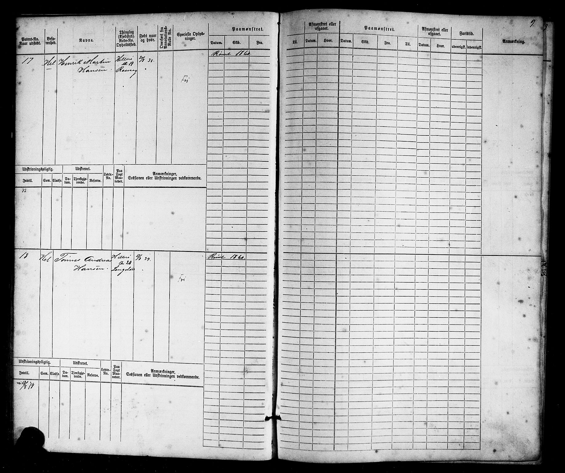 Flekkefjord mønstringskrets, AV/SAK-2031-0018/F/Fb/L0008: Hovedrulle nr 1-770, Æ-5, 1867-1900, p. 10