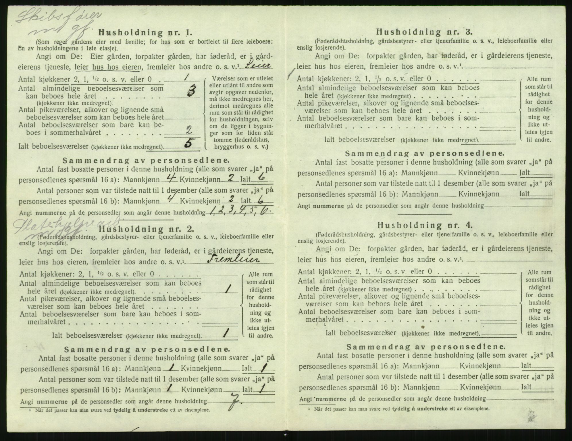 SAK, 1920 census for Tromøy, 1920, p. 338