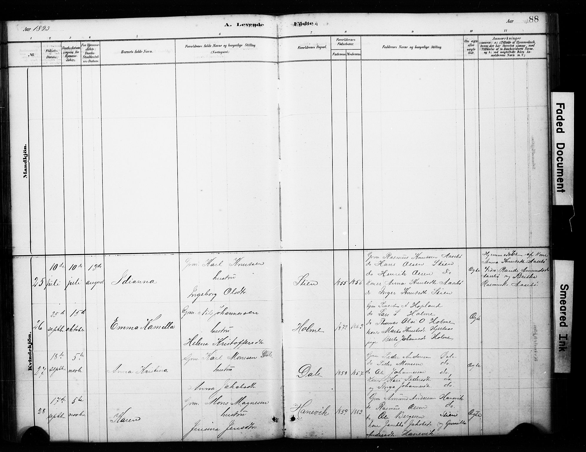 Alversund Sokneprestembete, AV/SAB-A-73901/H/Ha/Hab: Parish register (copy) no. C 3, 1881-1894, p. 88