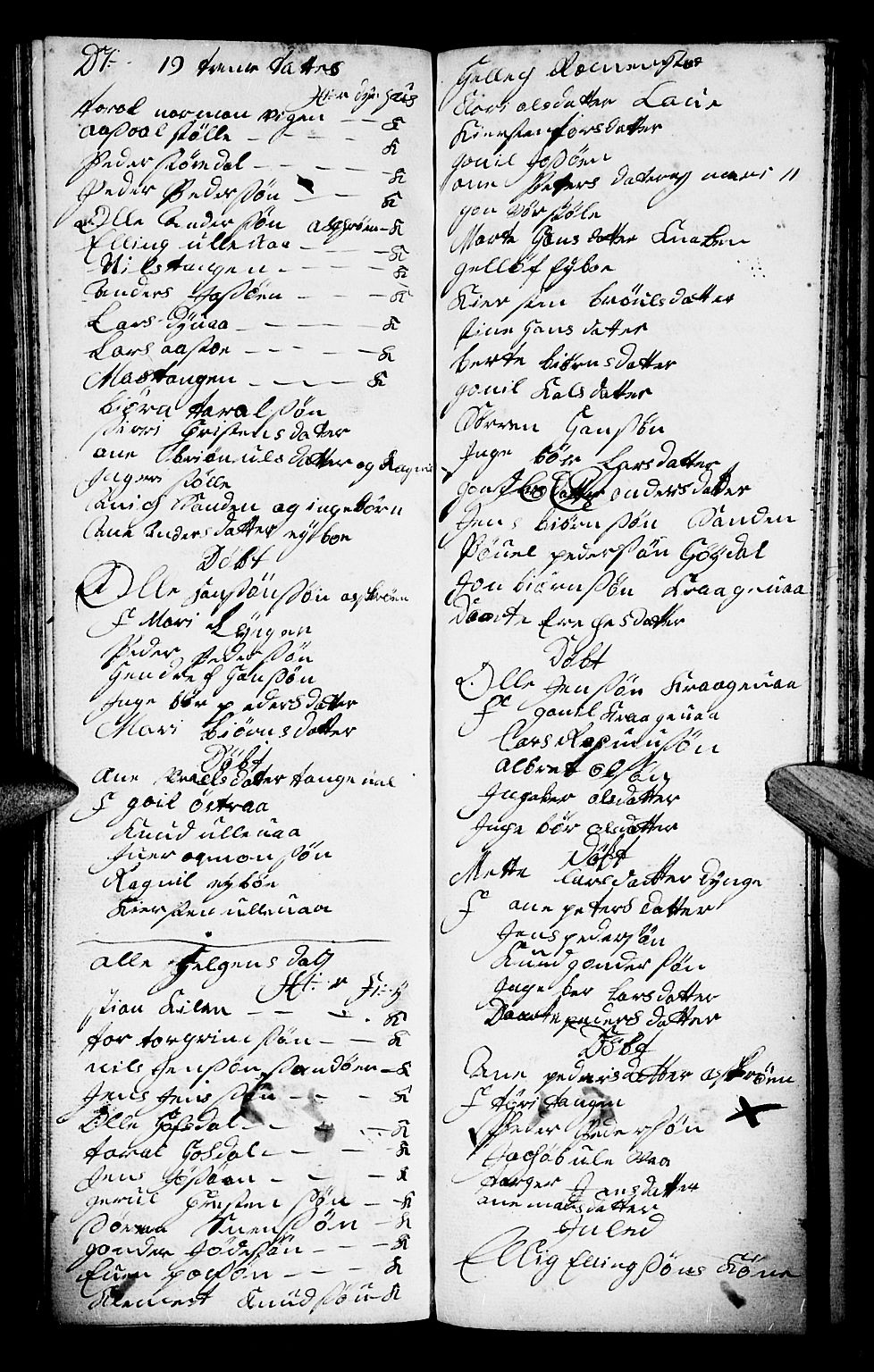 Dypvåg sokneprestkontor, SAK/1111-0007/F/Fb/Fba/L0005: Parish register (copy) no. B 5, 1732-1746, p. 149