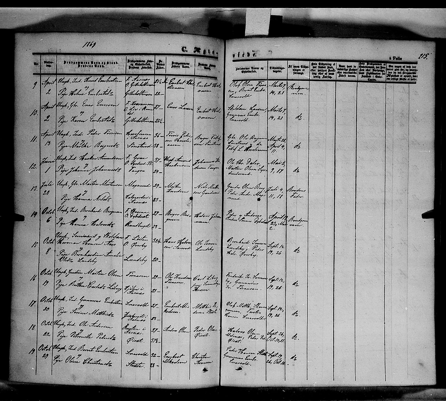 Våler prestekontor, Hedmark, AV/SAH-PREST-040/H/Ha/Haa/L0001: Parish register (official) no. 1, 1849-1878, p. 215