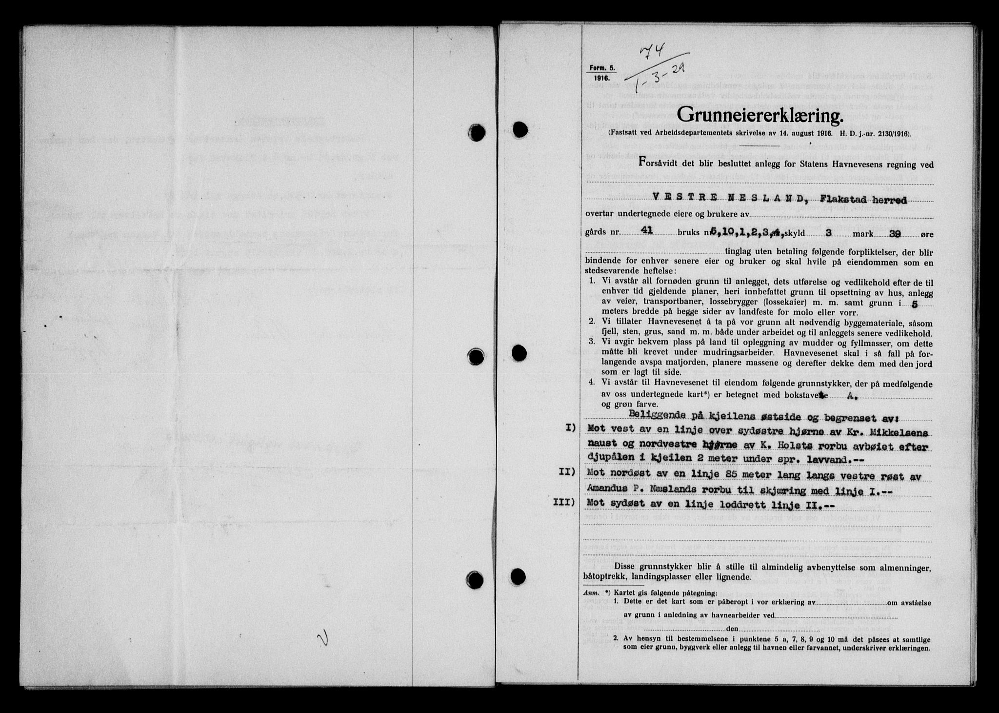 Lofoten sorenskriveri, SAT/A-0017/1/2/2C/L0019b: Mortgage book no. 19b, 1929-1929, Deed date: 01.03.1929