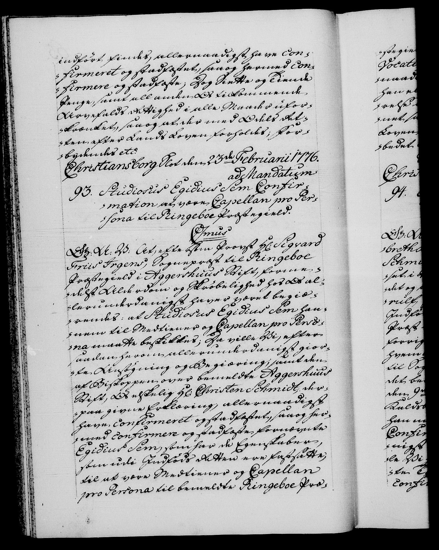Danske Kanselli 1572-1799, RA/EA-3023/F/Fc/Fca/Fcaa/L0047: Norske registre, 1776-1778, p. 65b