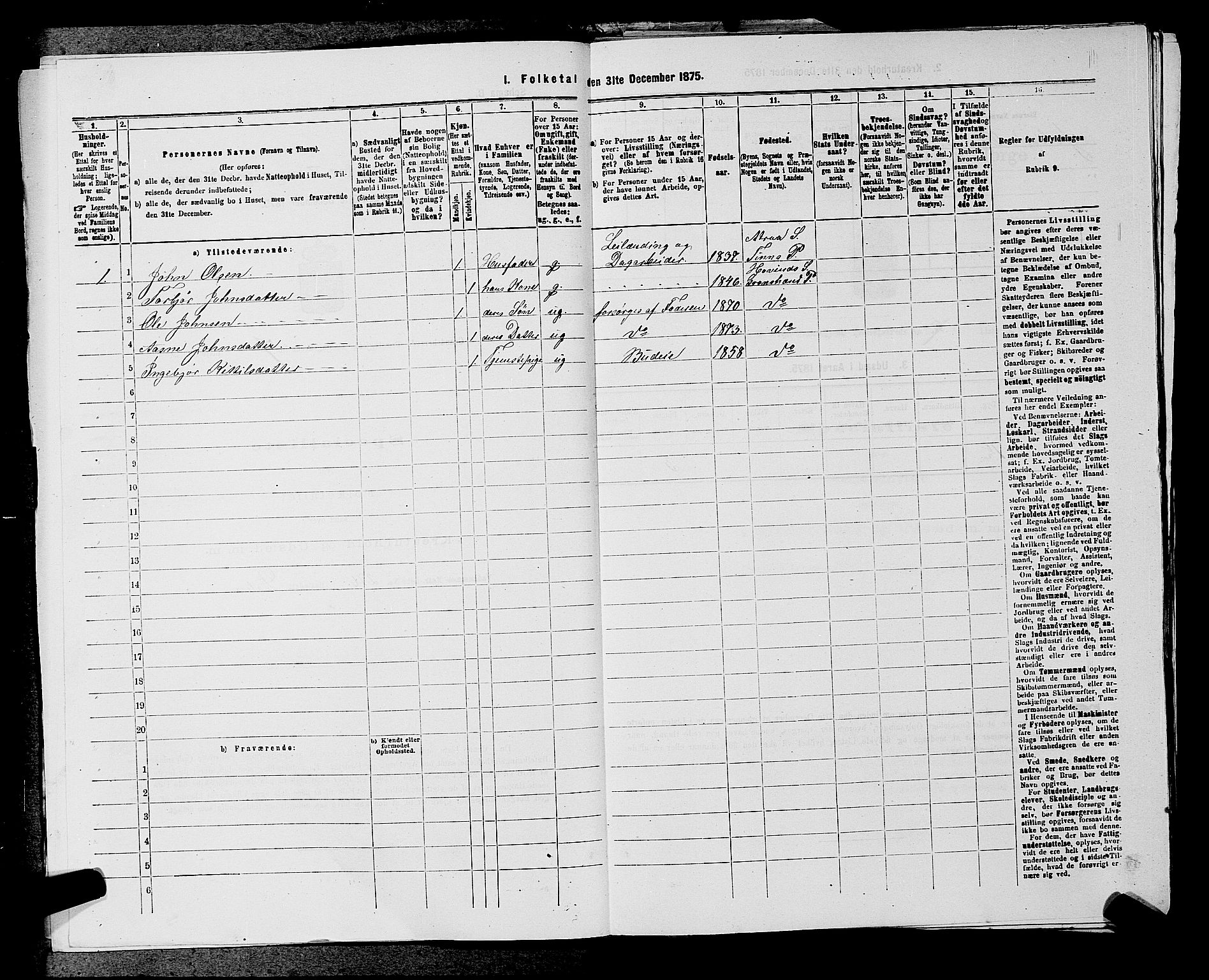 SAKO, 1875 census for 0824P Gransherad, 1875, p. 810