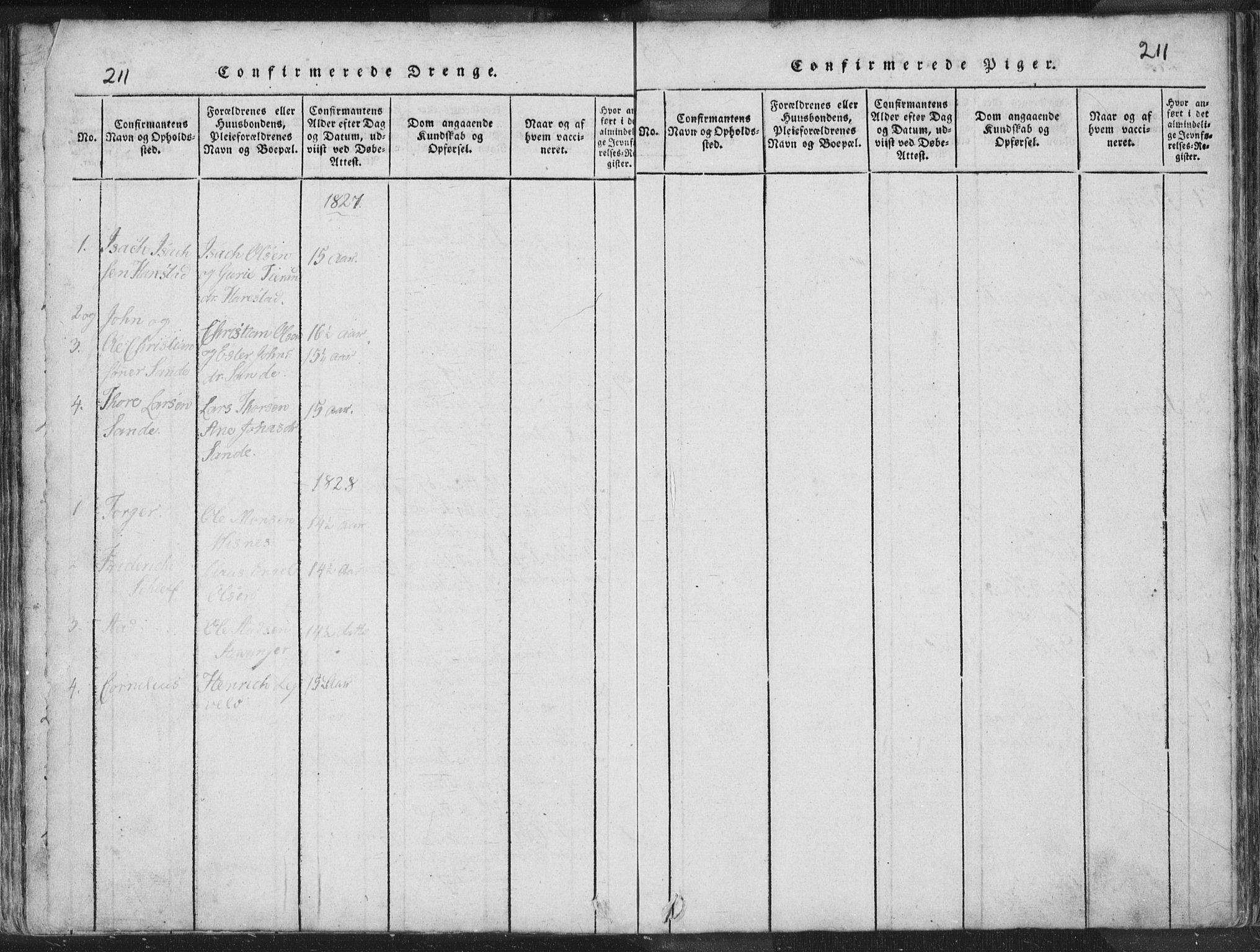 Hetland sokneprestkontor, AV/SAST-A-101826/30/30BA/L0001: Parish register (official) no. A 1, 1816-1856, p. 211