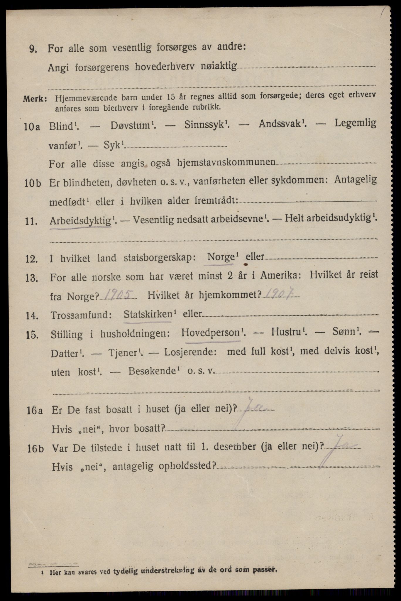 SAST, 1920 census for Varhaug, 1920, p. 5080