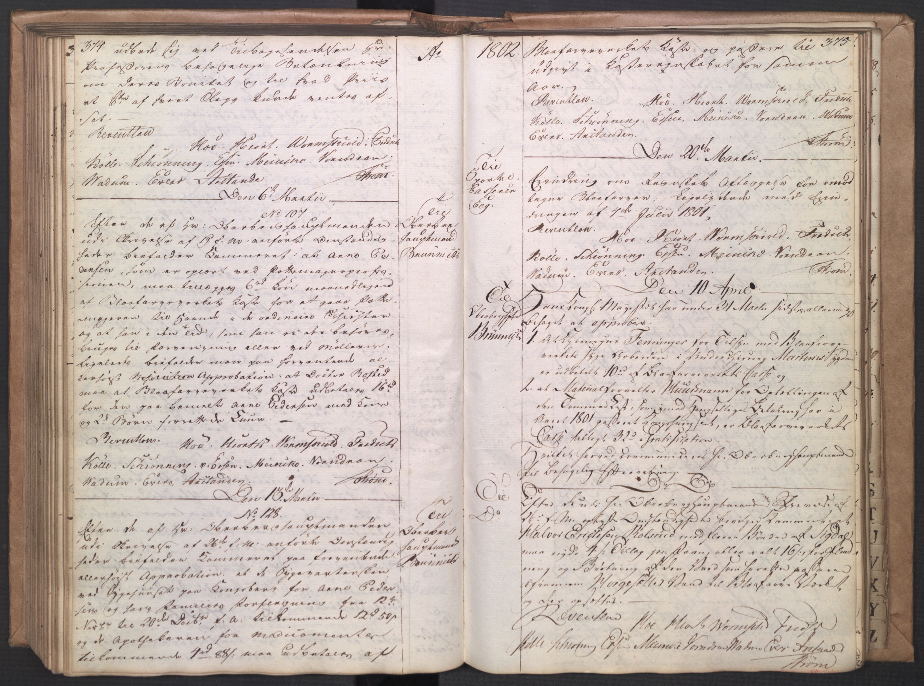 Rentekammeret, Renteskriverkontorene, AV/RA-EA-3115/O/Om/Oma/L0004: Kopibok C, 1789-1806, p. 374-375