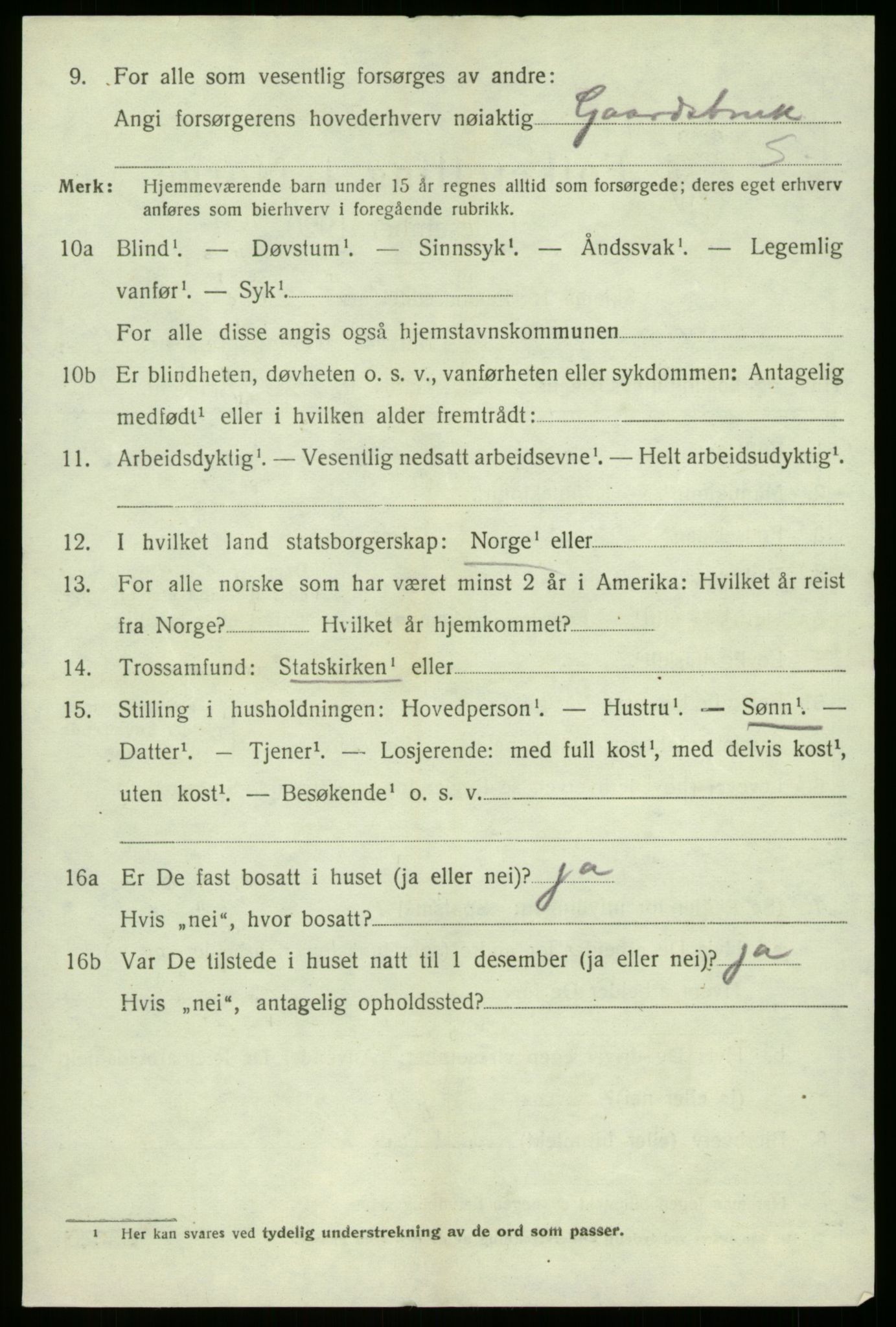 SAB, 1920 census for Manger, 1920, p. 8443