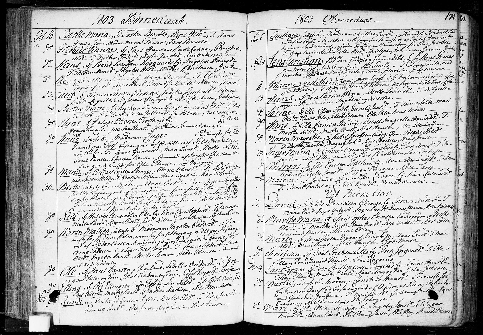 Aker prestekontor kirkebøker, SAO/A-10861/F/L0010: Parish register (official) no. 10, 1786-1809, p. 172