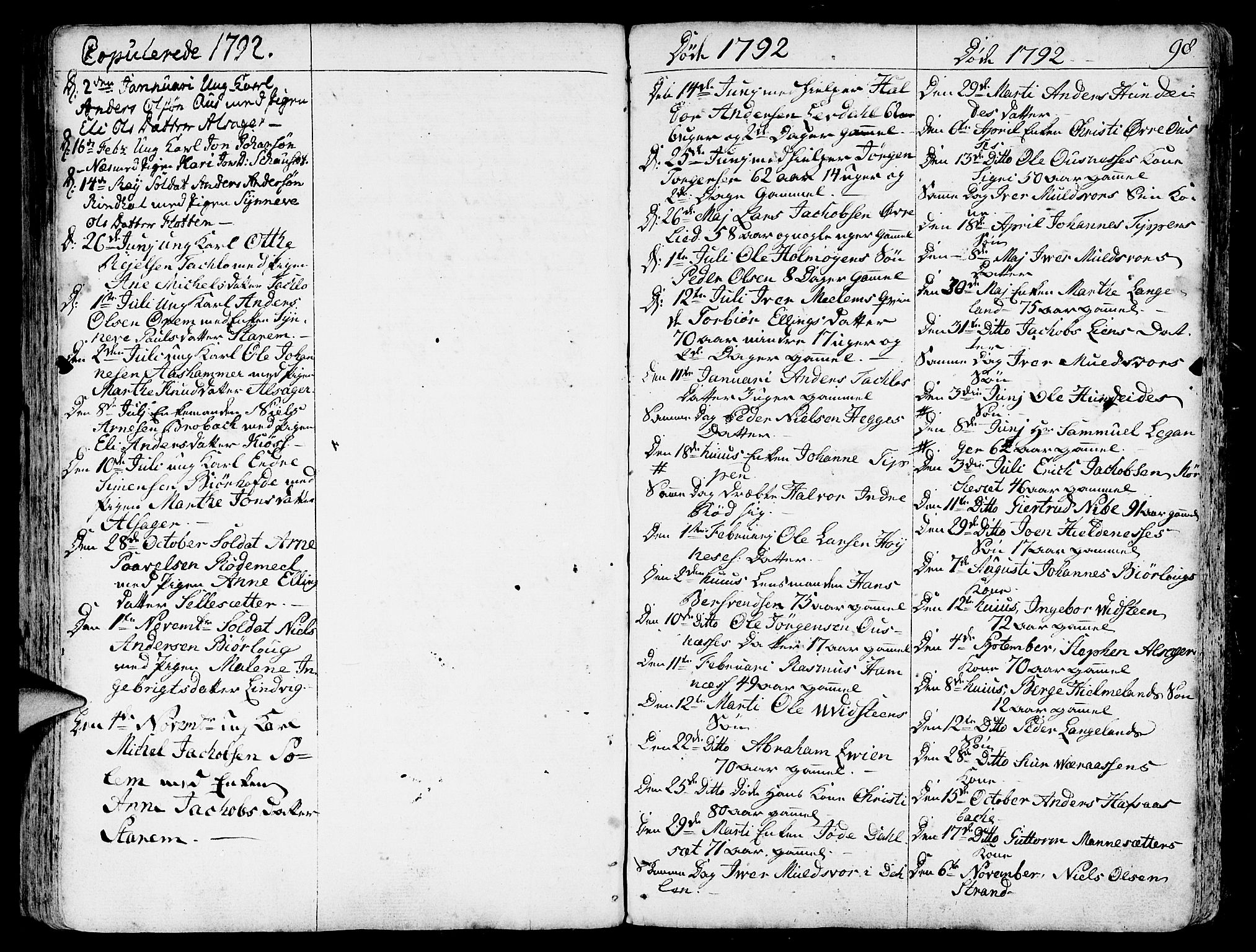 Eid sokneprestembete, SAB/A-82301/H/Haa/Haaa/L0003: Parish register (official) no. A 3, 1770-1805, p. 98