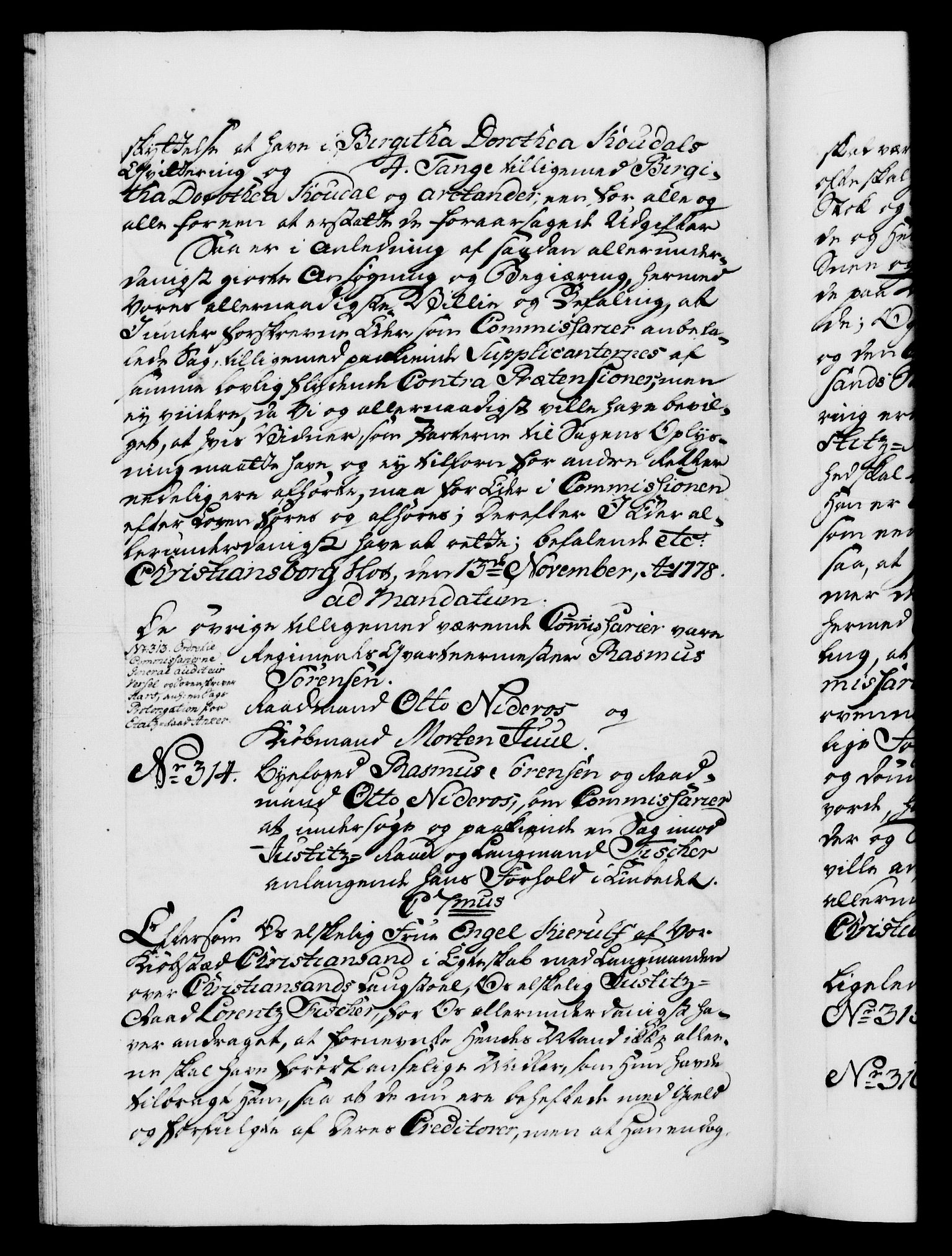 Danske Kanselli 1572-1799, AV/RA-EA-3023/F/Fc/Fca/Fcab/L0042: Norske tegnelser, 1777-1781, p. 334b