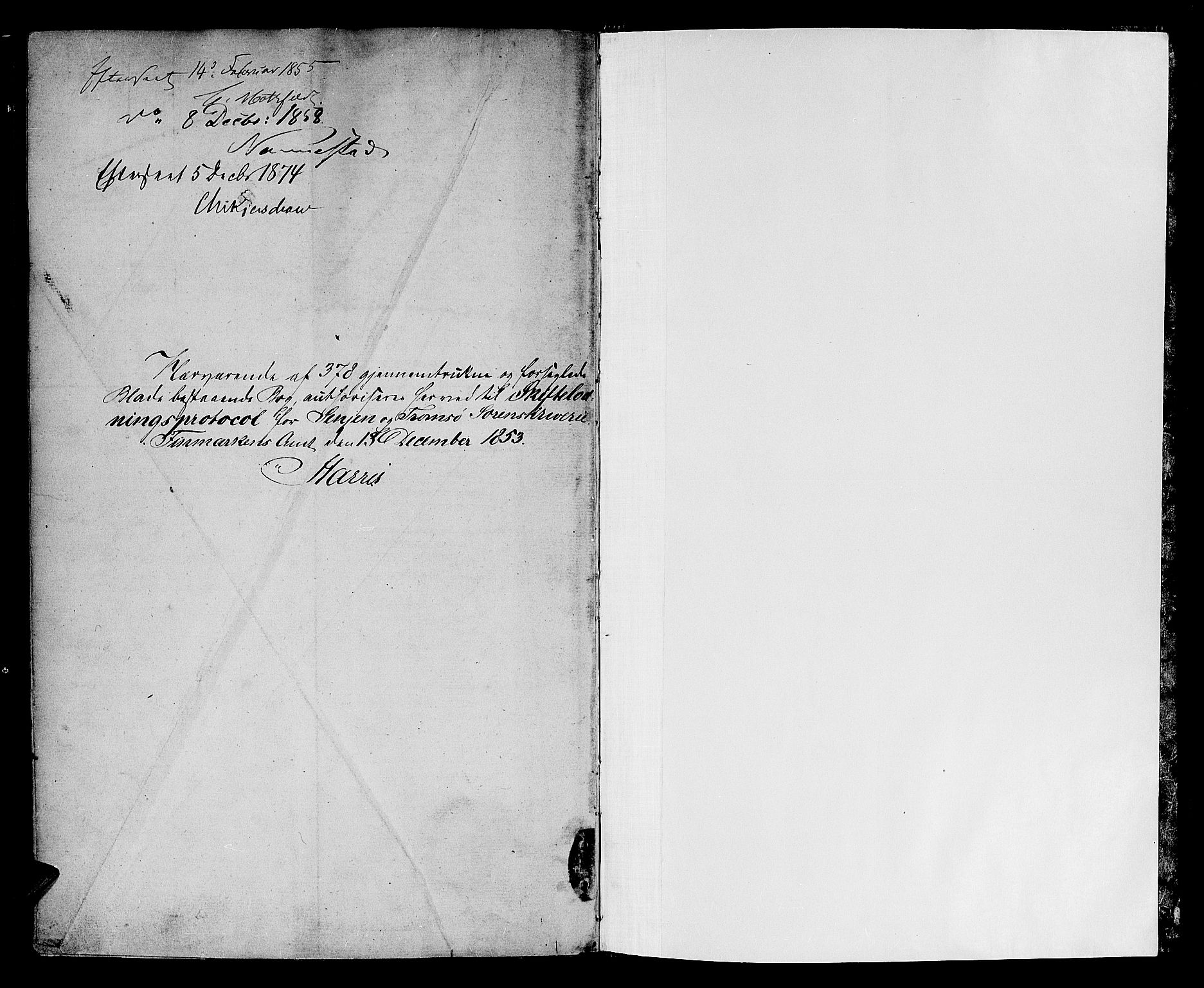 Tromsø sorenskriveri 1855-, SATØ/S-0050/H/Hg/L0313: Skifteutlodningsprotokoller - med registre, 1853-1866