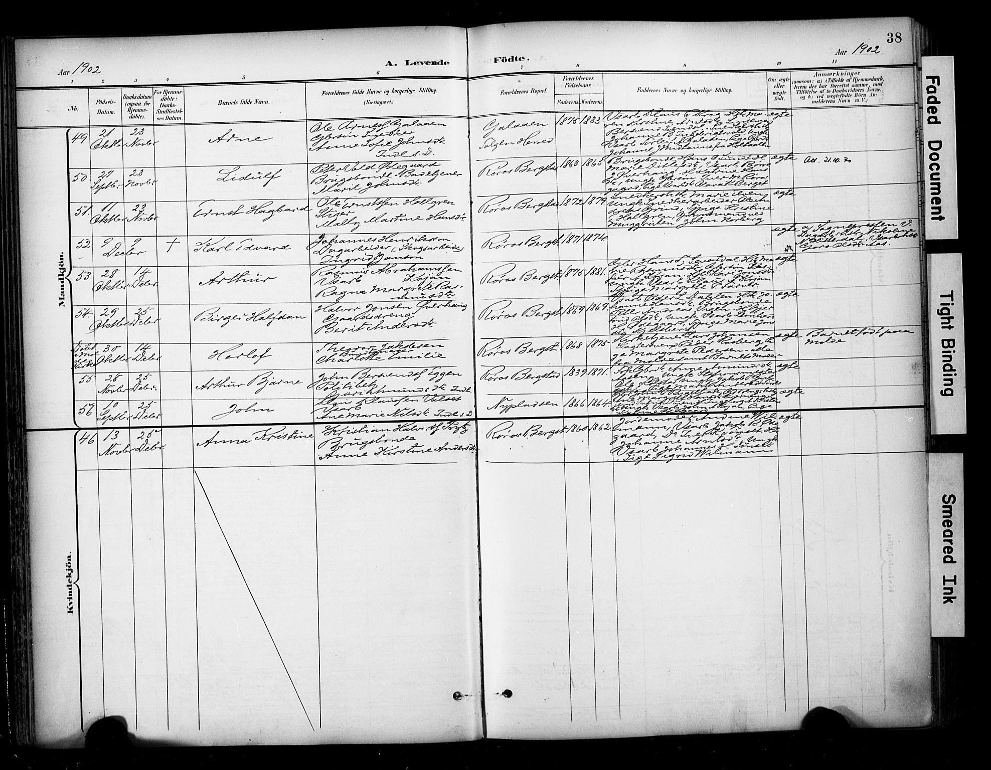 Ministerialprotokoller, klokkerbøker og fødselsregistre - Sør-Trøndelag, SAT/A-1456/681/L0936: Parish register (official) no. 681A14, 1899-1908, p. 38