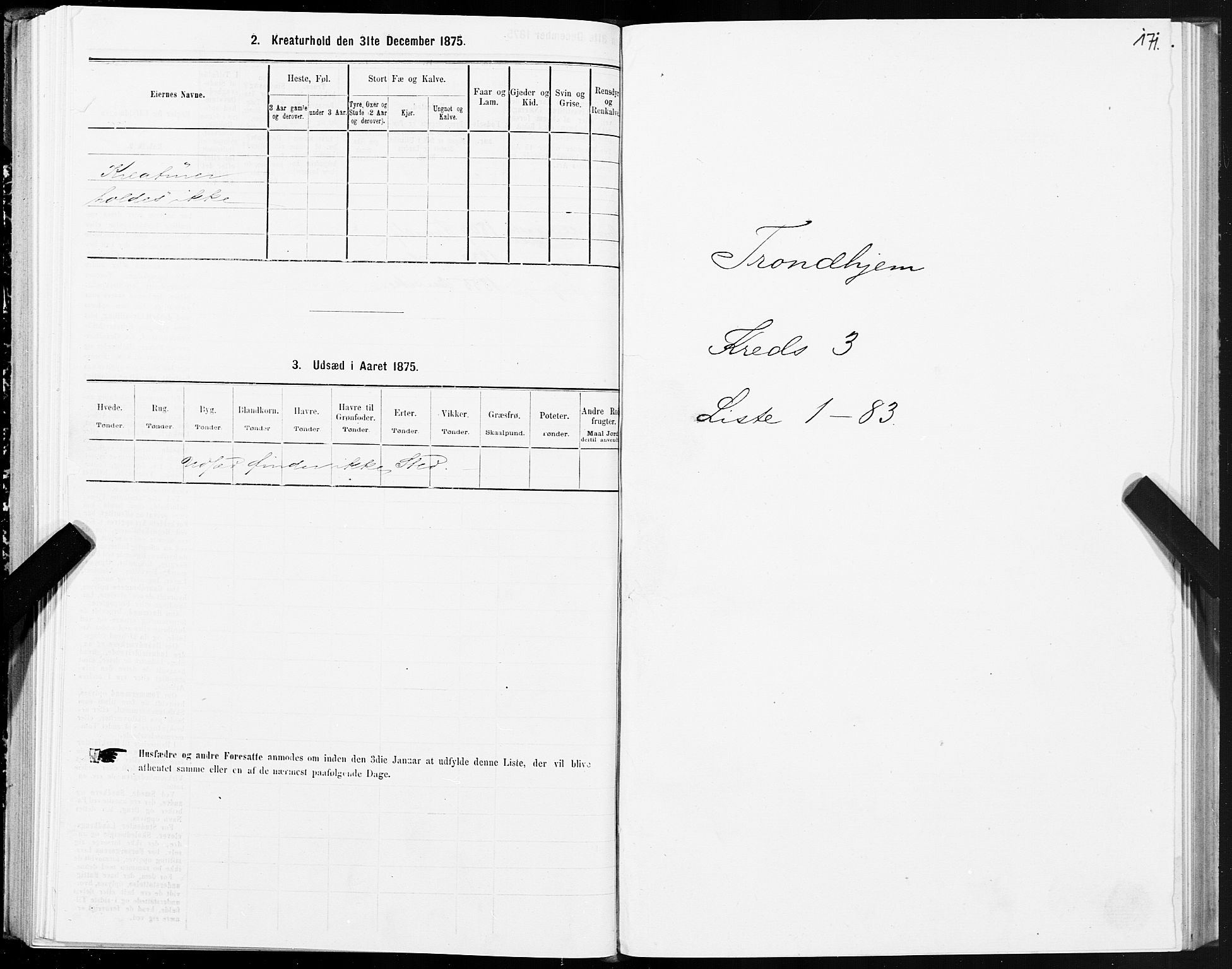 SAT, 1875 census for 1601 Trondheim, 1875, p. 2171