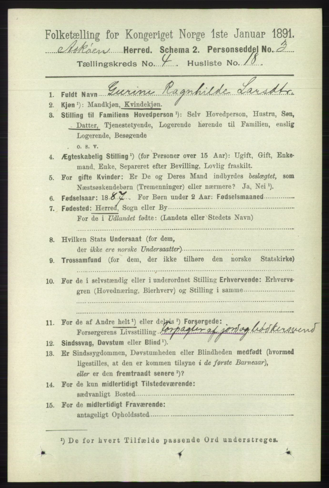 RA, 1891 census for 1247 Askøy, 1891, p. 3013