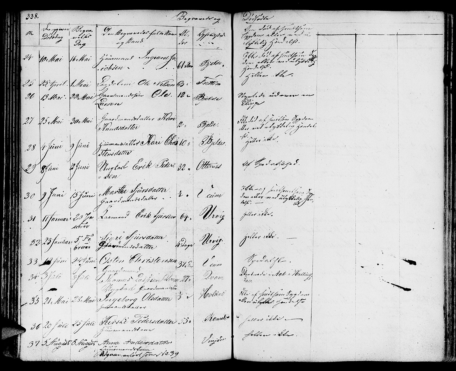 Aurland sokneprestembete, SAB/A-99937/H/Ha/Haa/L0006: Parish register (official) no. A 6, 1821-1859, p. 338