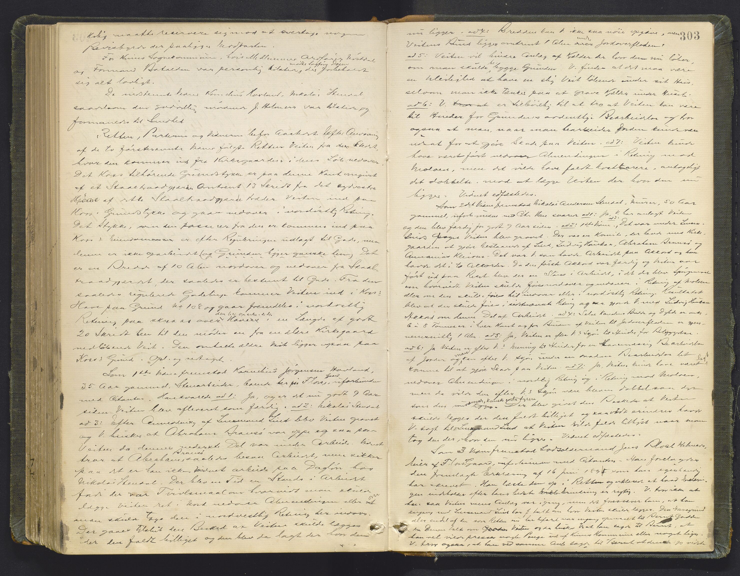 Sunnfjord tingrett, AV/SAB-A-3201/1/F/Fb/Fba/L0053: Ekstrarettsprotokoll, 1888-1897, p. 302b-303a