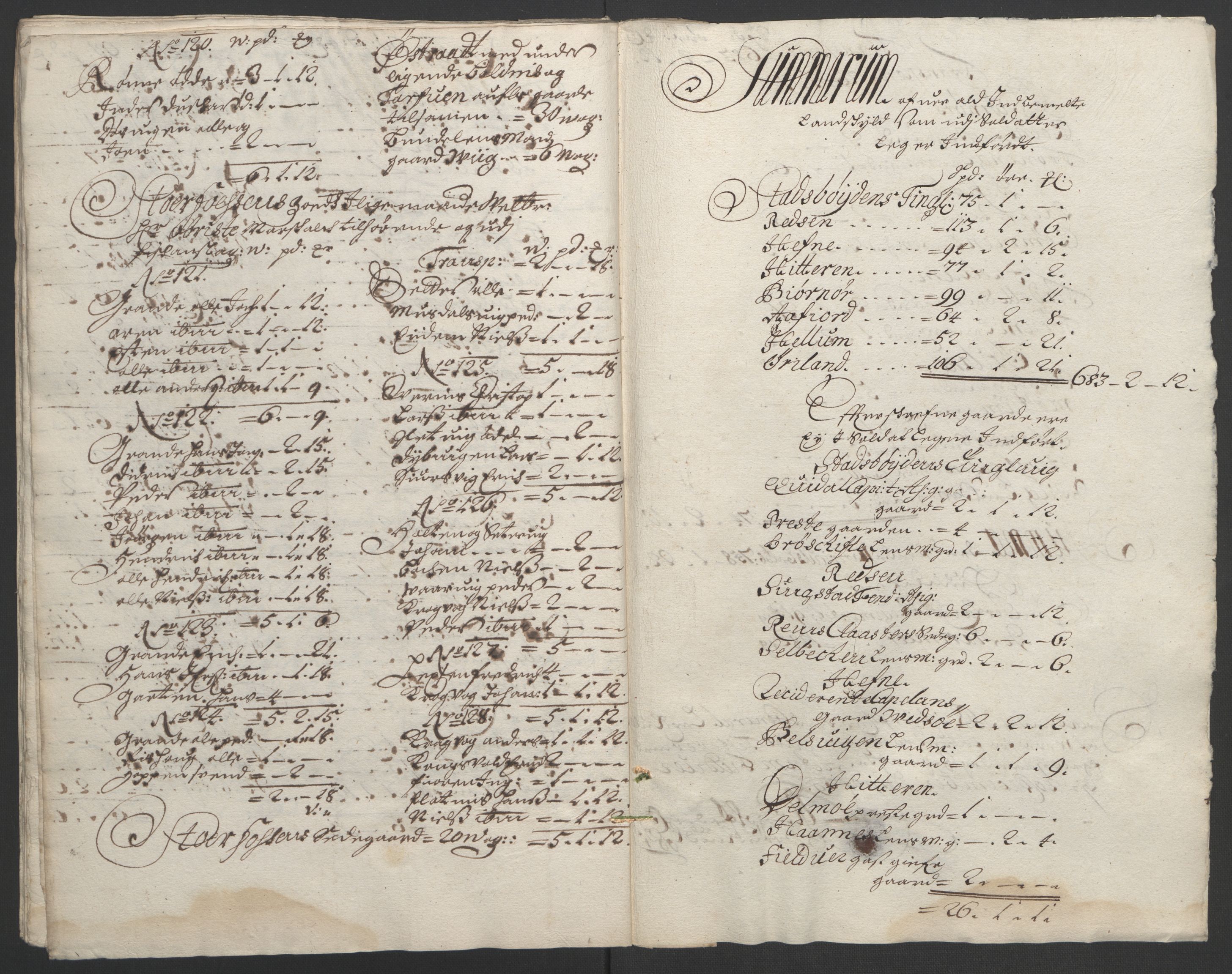 Rentekammeret inntil 1814, Reviderte regnskaper, Fogderegnskap, RA/EA-4092/R57/L3849: Fogderegnskap Fosen, 1692-1693, p. 488