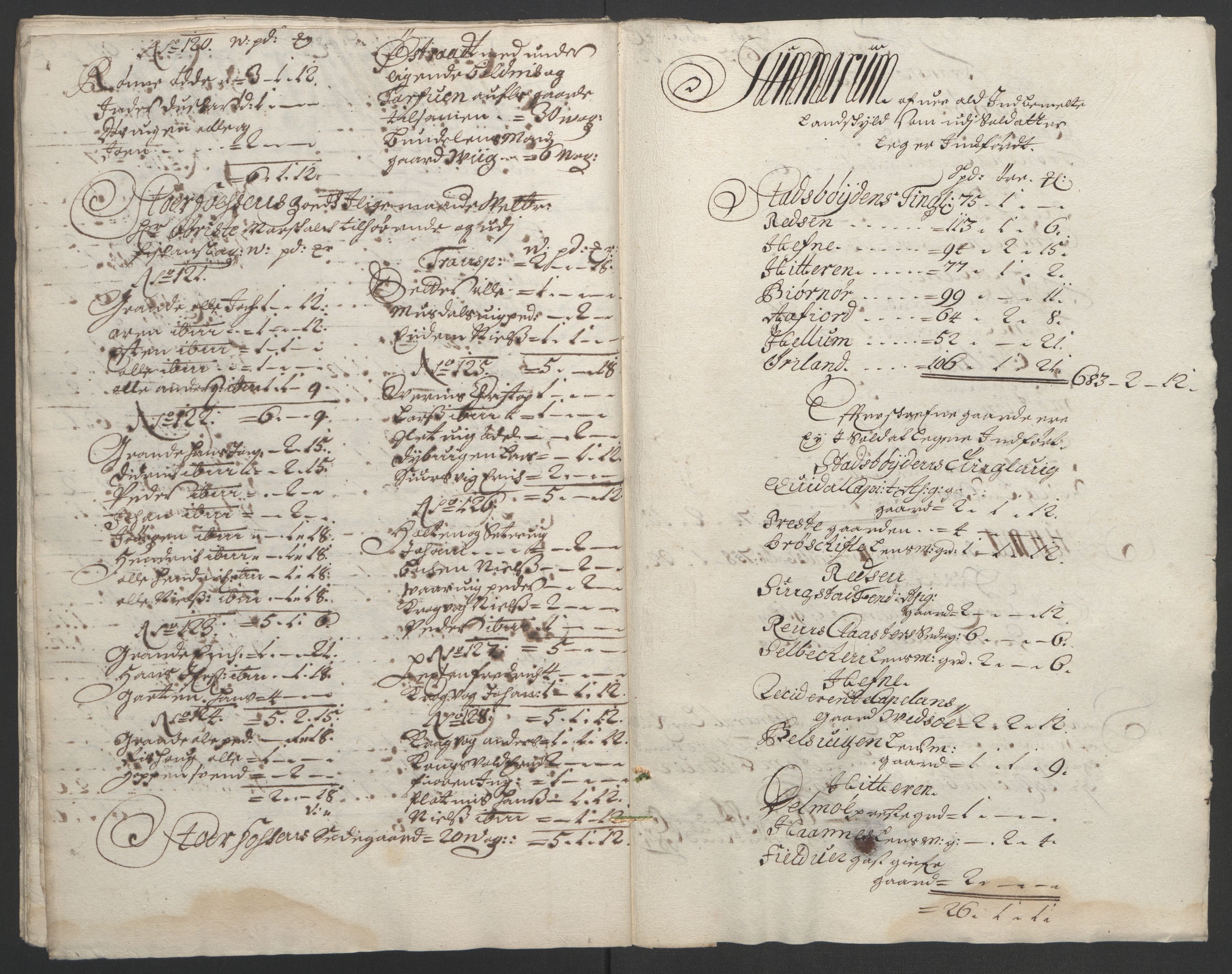 Rentekammeret inntil 1814, Reviderte regnskaper, Fogderegnskap, AV/RA-EA-4092/R57/L3849: Fogderegnskap Fosen, 1692-1693, p. 488