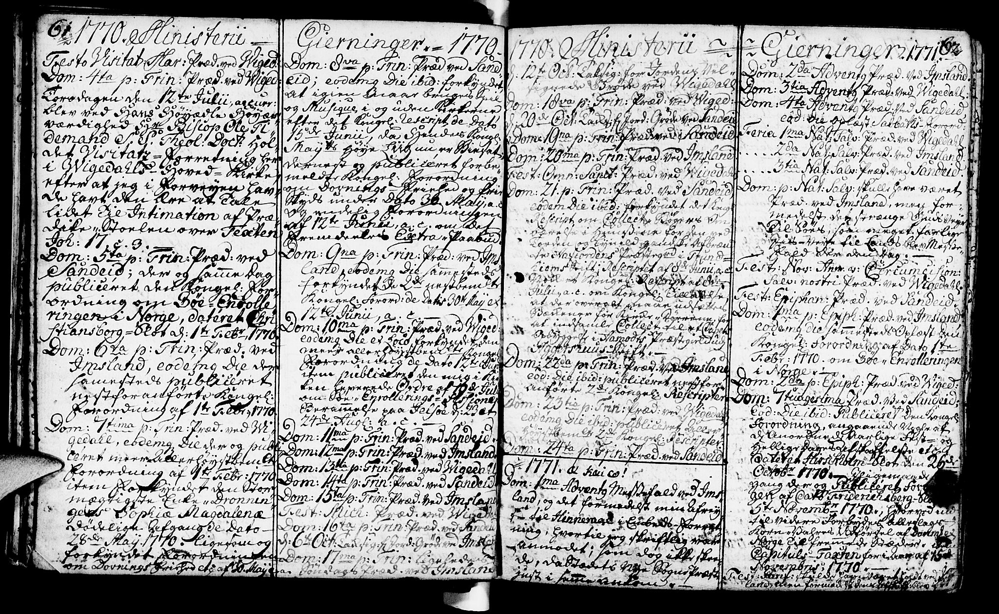 Vikedal sokneprestkontor, AV/SAST-A-101840/01/IV: Parish register (official) no. A 1, 1737-1778, p. 61-62